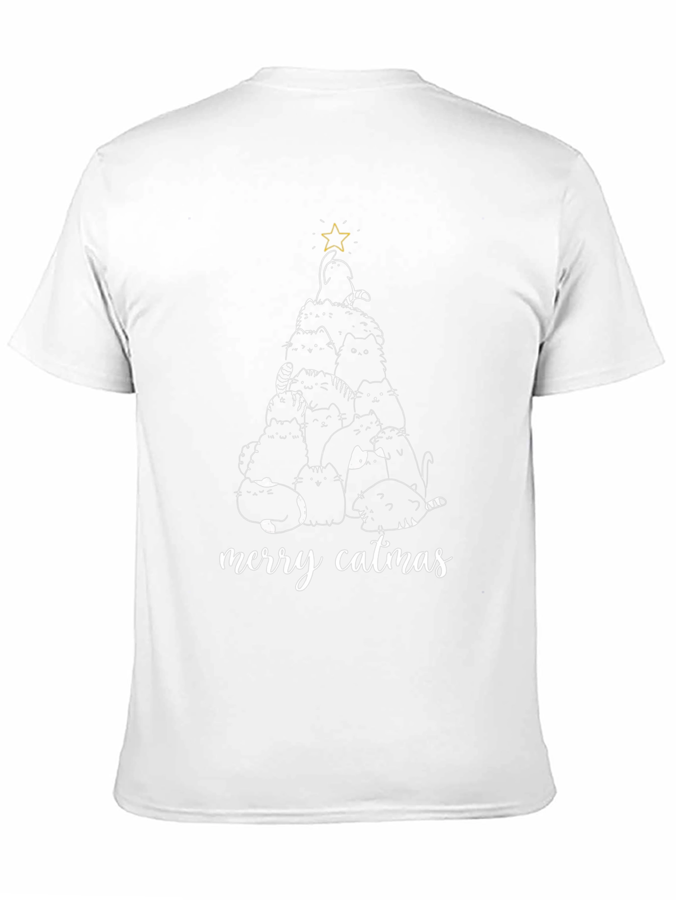 Merry Catmas Black T-Shirt