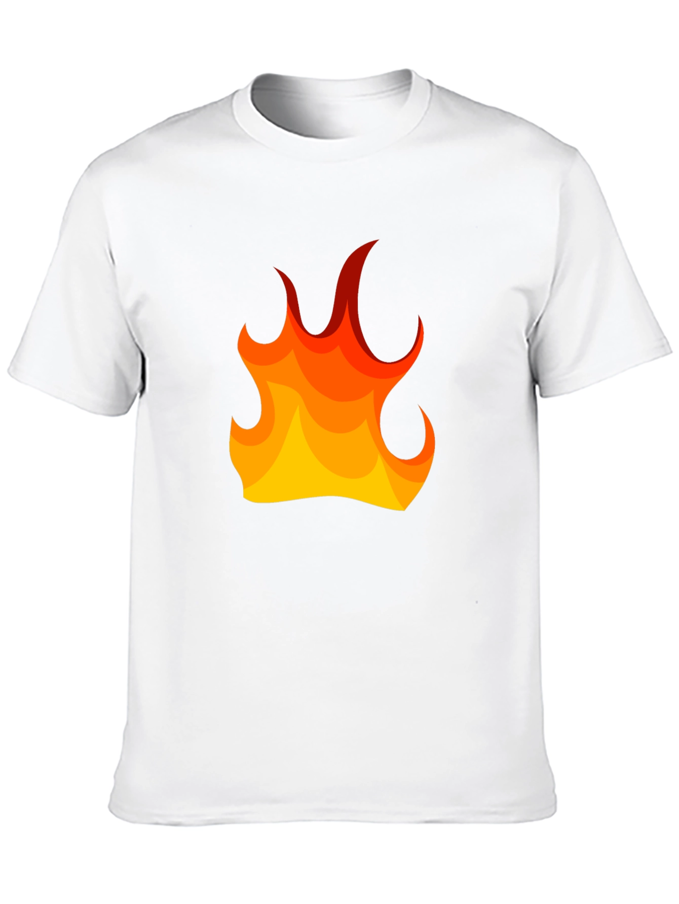 Fiery Flame Graphic Tee - Mens Black T-Shirt