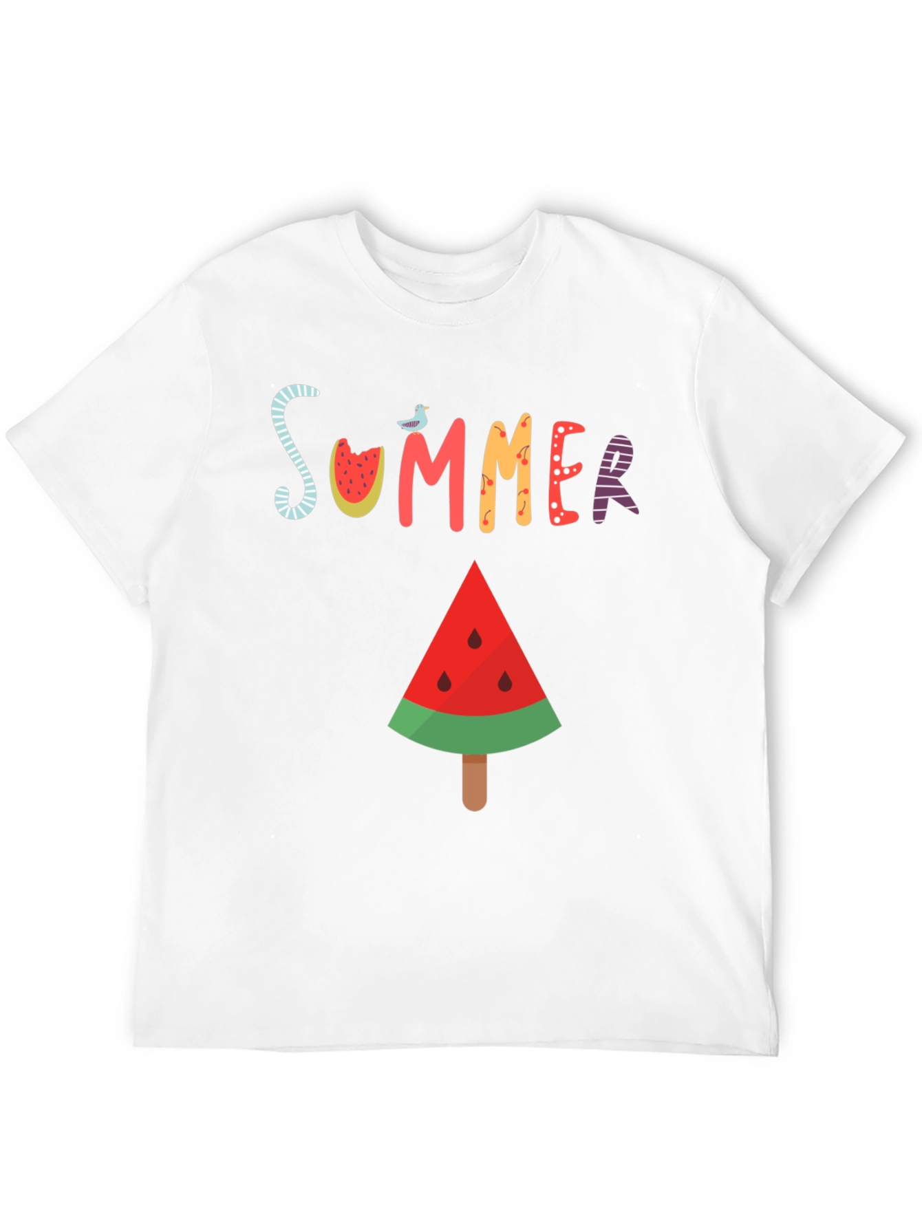 Summer Watermelon T-Shirt - Casual Graphic Tee
