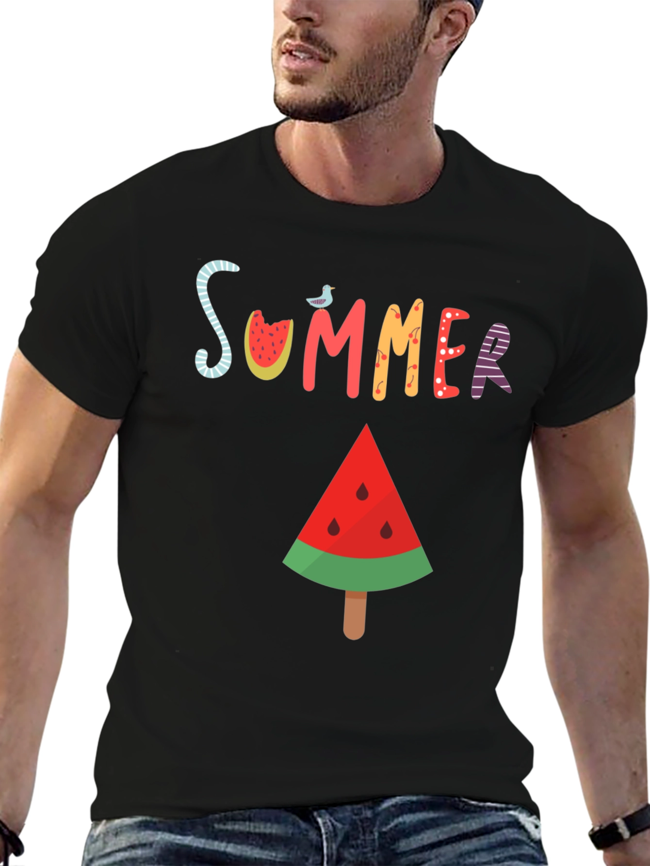 Summer Watermelon T-Shirt - Casual Graphic Tee