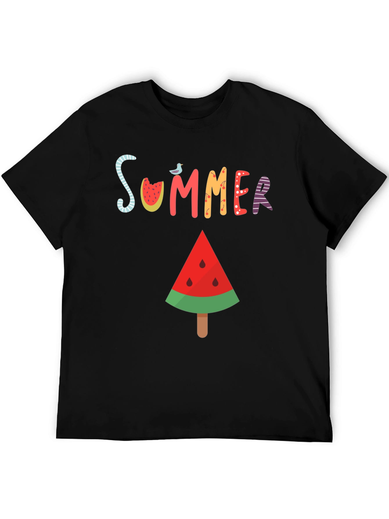 Summer Watermelon T-Shirt - Casual Graphic Tee
