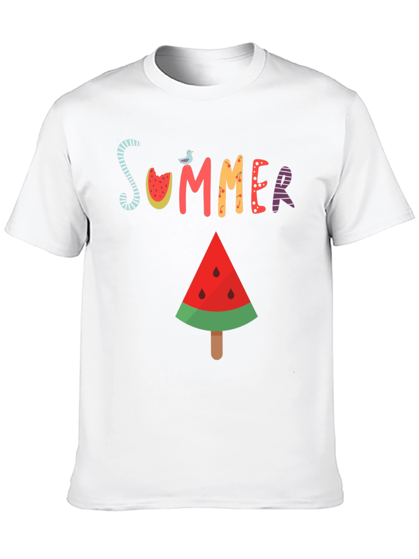 Summer Watermelon T-Shirt - Casual Graphic Tee