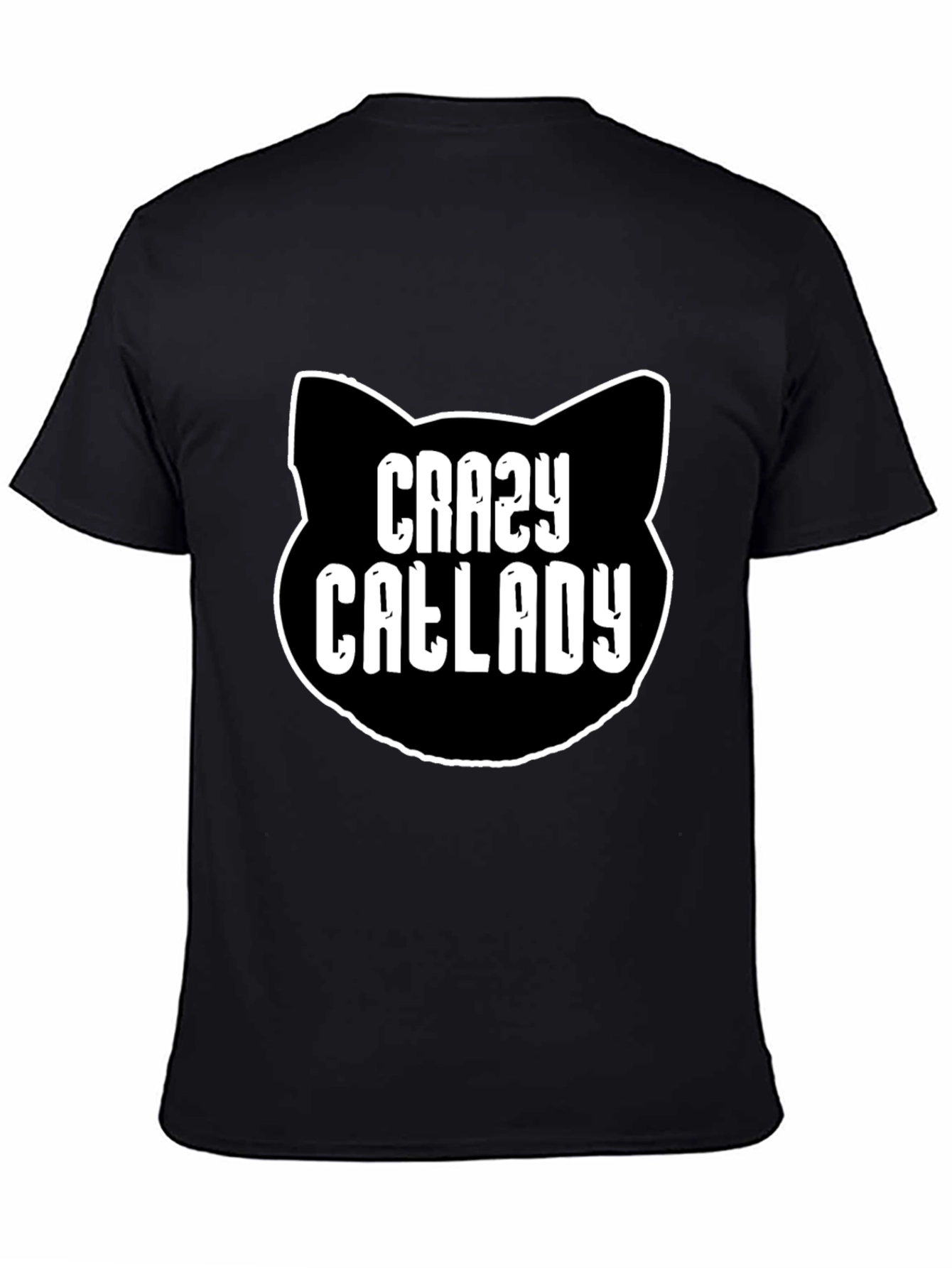 Crazy Cat Lady T-Shirt - Black Cotton Tee
