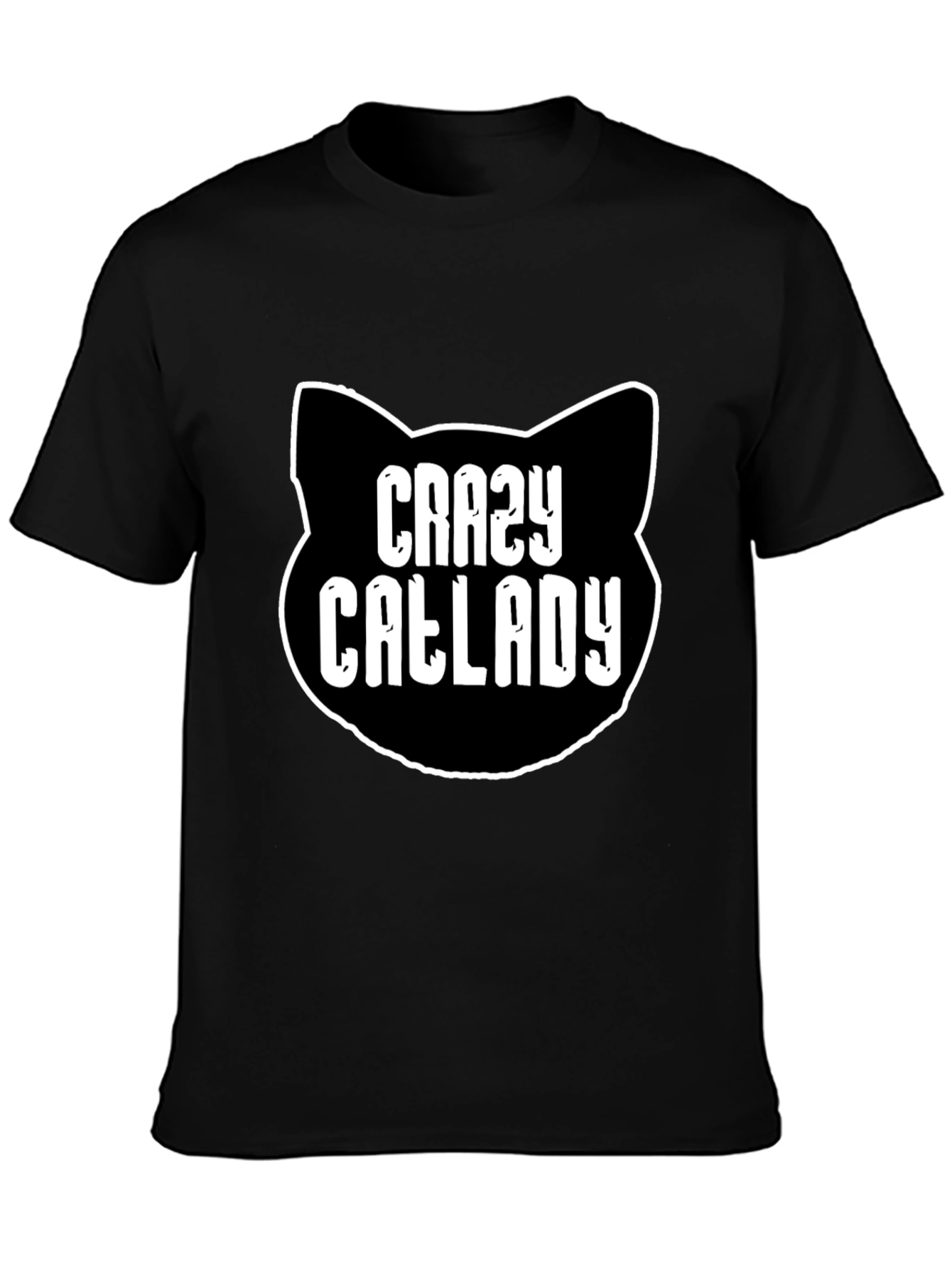 Crazy Cat Lady T-Shirt - Black Cotton Tee