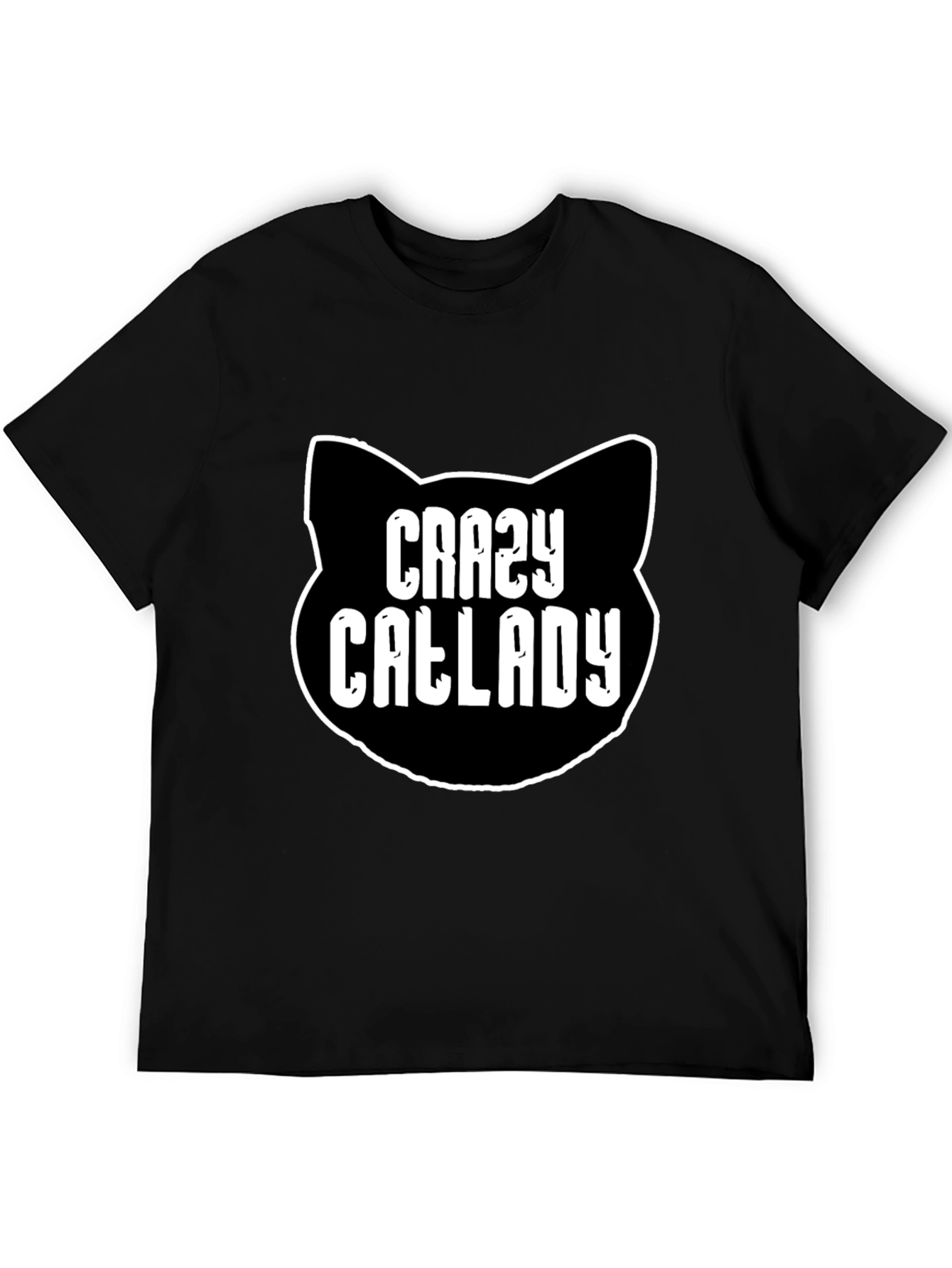 Crazy Cat Lady T-Shirt - Black Cotton Tee