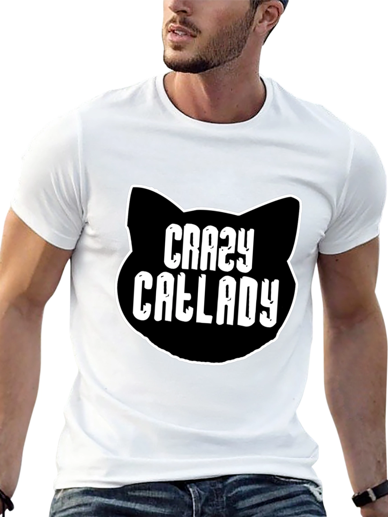 Crazy Cat Lady T-Shirt - Black Cotton Tee