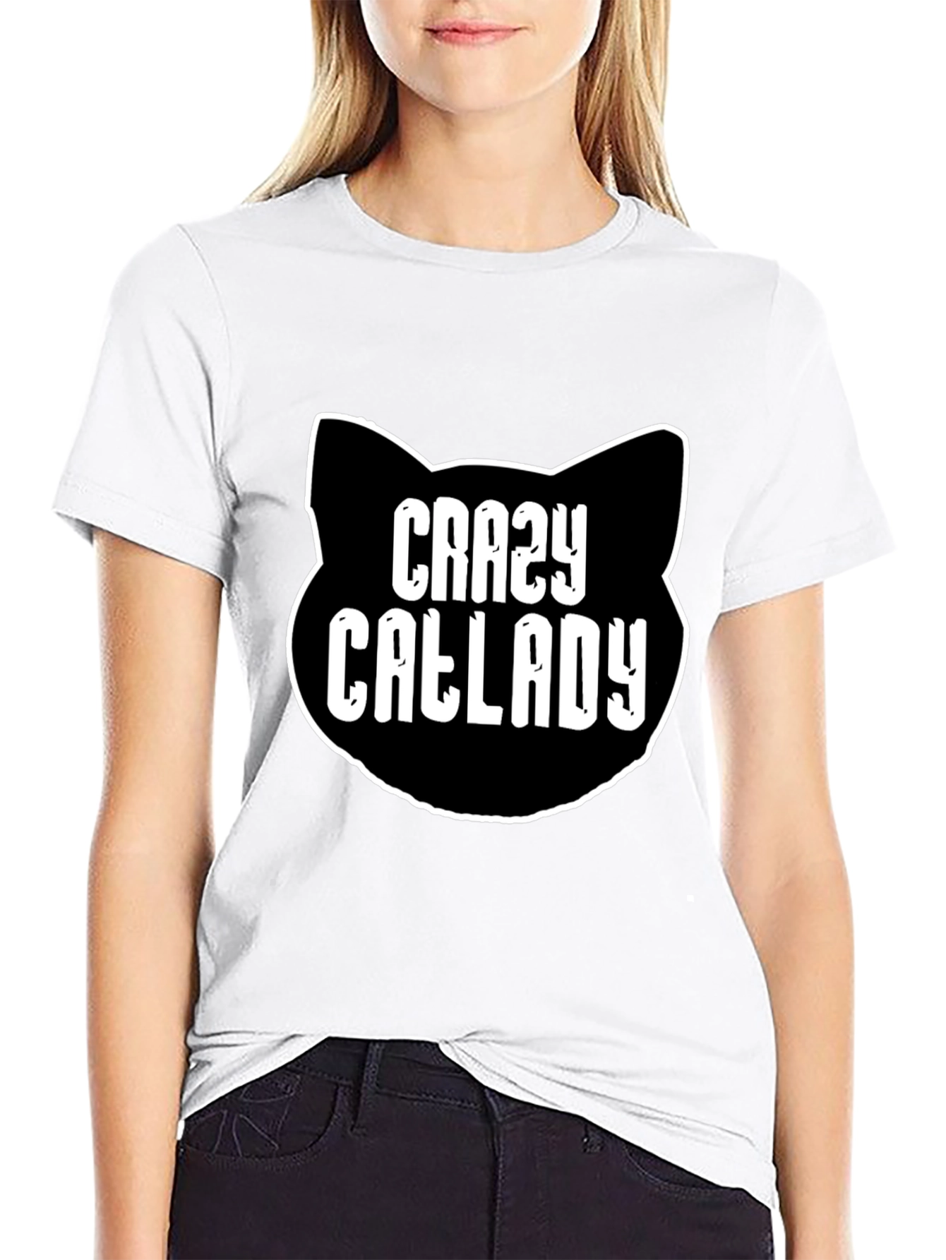 Crazy Cat Lady T-Shirt - Black Cotton Tee