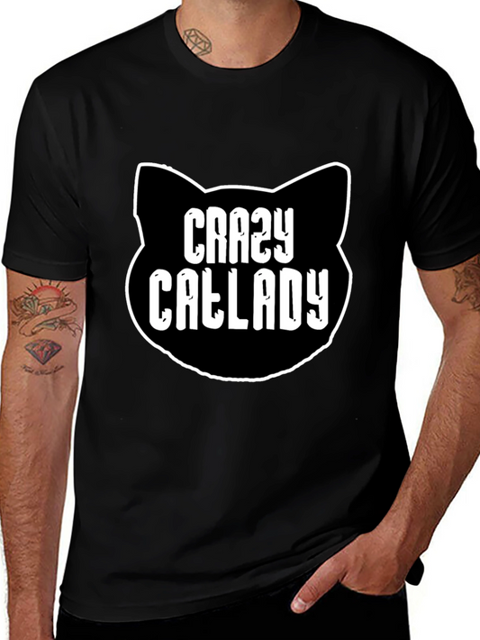 Crazy Cat Lady T-Shirt - Black Cotton Tee