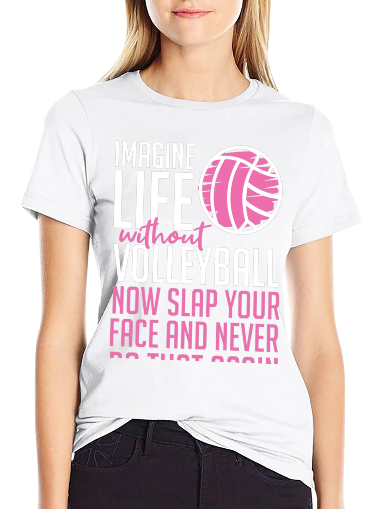 Volleyball Graphic Tee - Imagine Life Without Volleyball