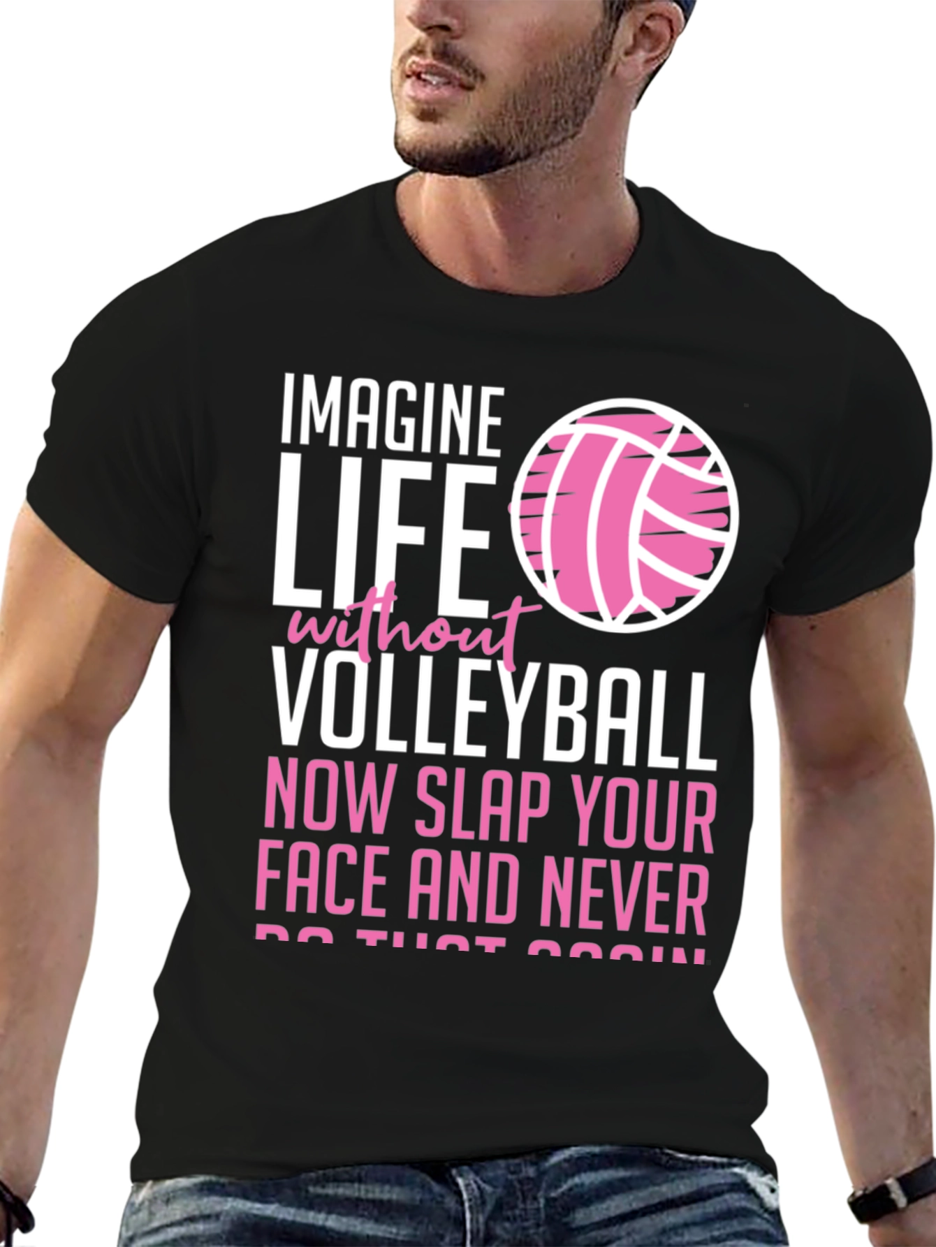 Volleyball Graphic Tee - Imagine Life Without Volleyball