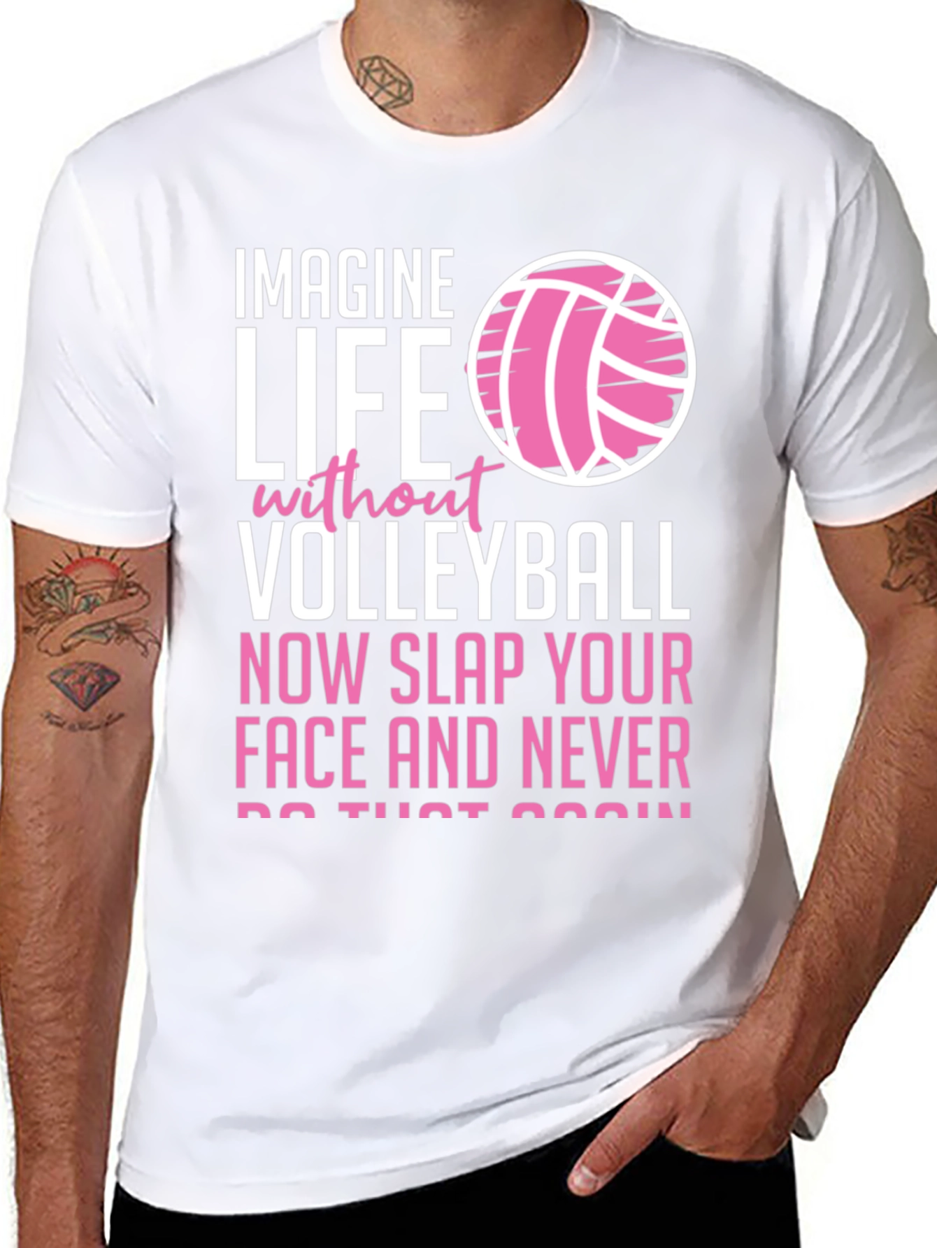 Volleyball Graphic Tee - Imagine Life Without Volleyball