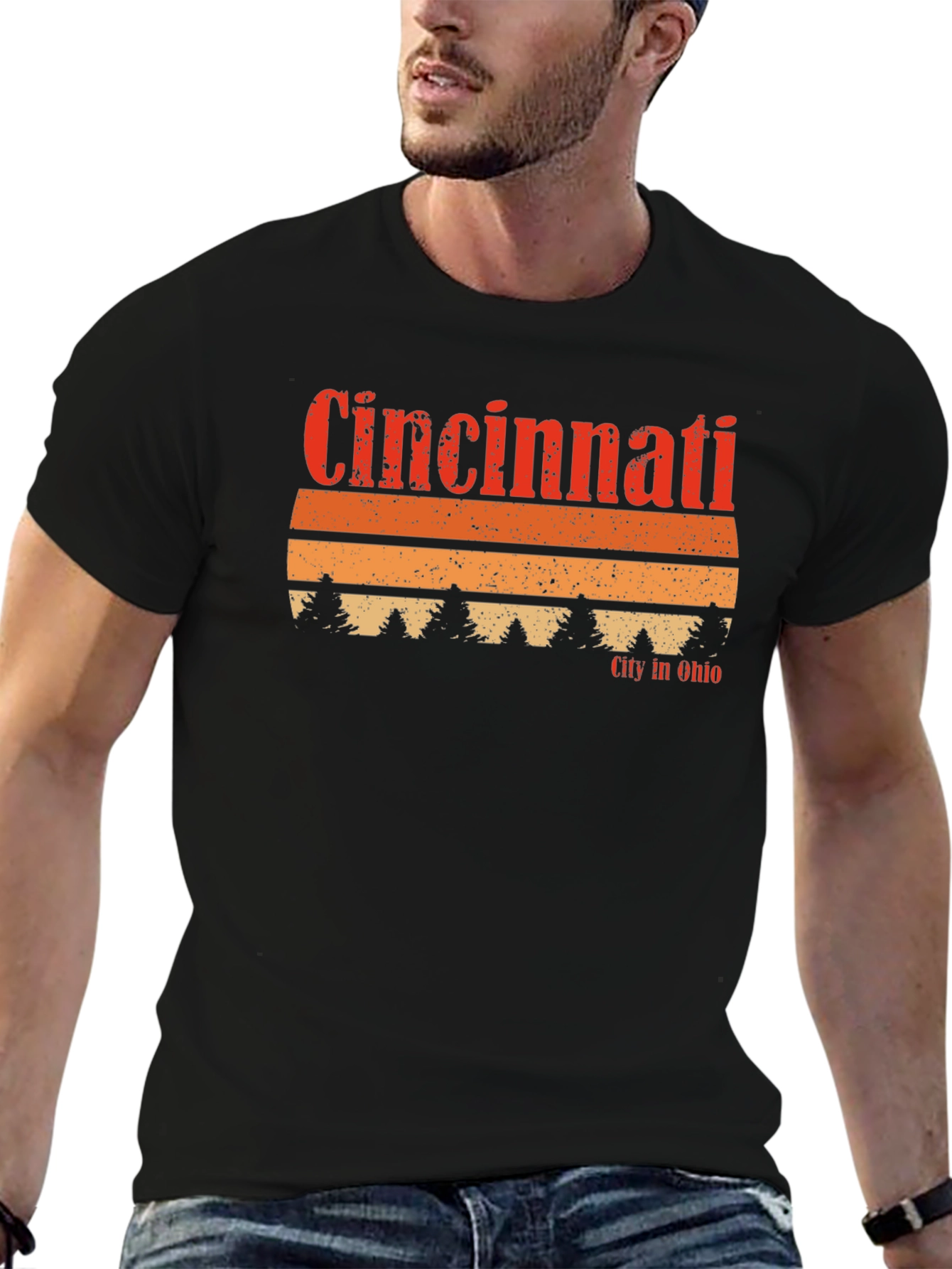 Cincinnati Ohio Retro Graphic T-Shirt