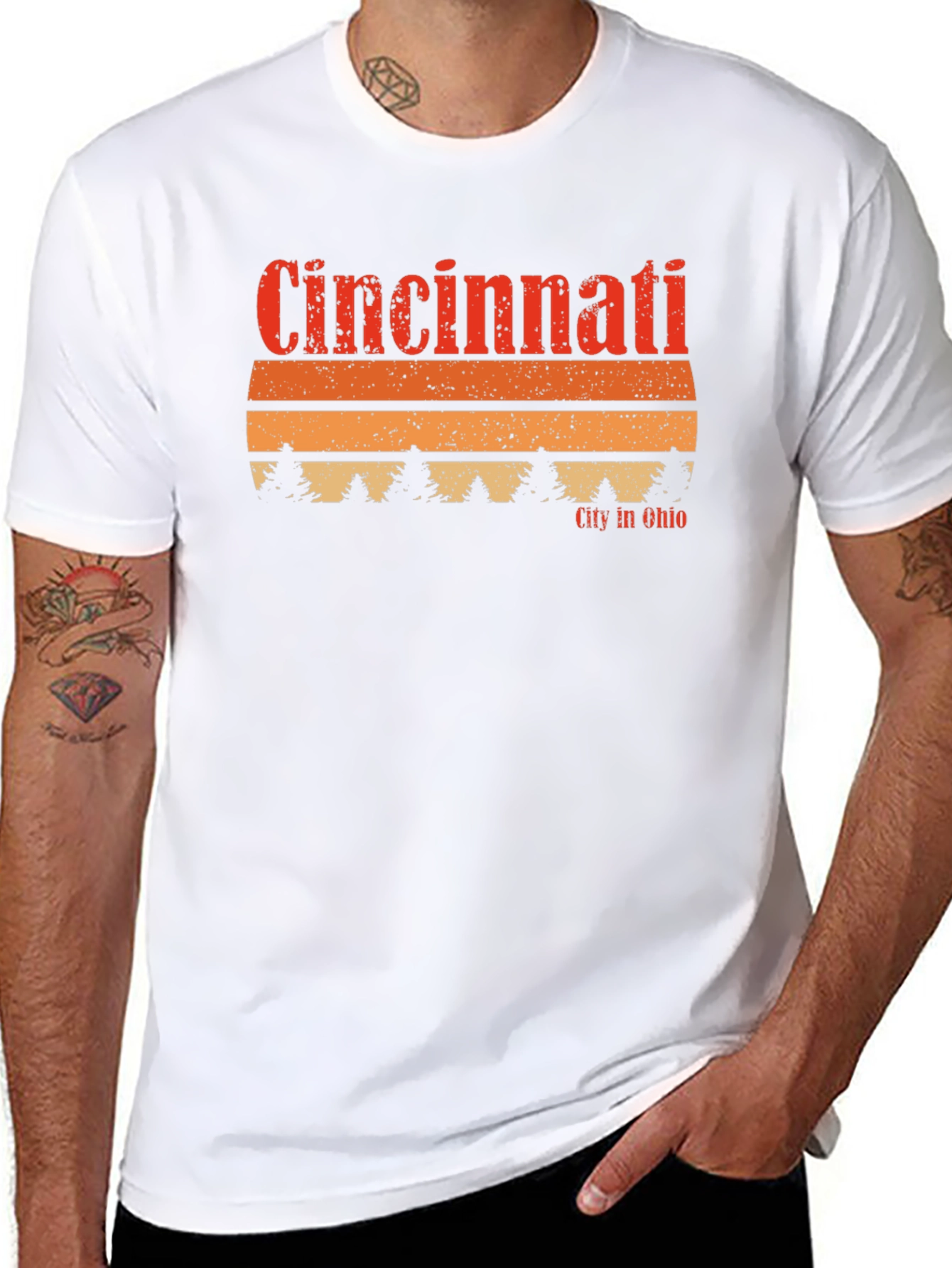 Cincinnati Ohio Retro Graphic T-Shirt