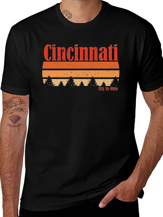 Cincinnati Ohio Retro Graphic T-Shirt