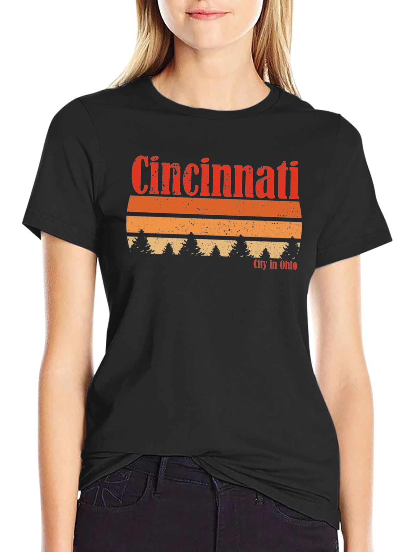 Cincinnati Ohio Retro Graphic T-Shirt