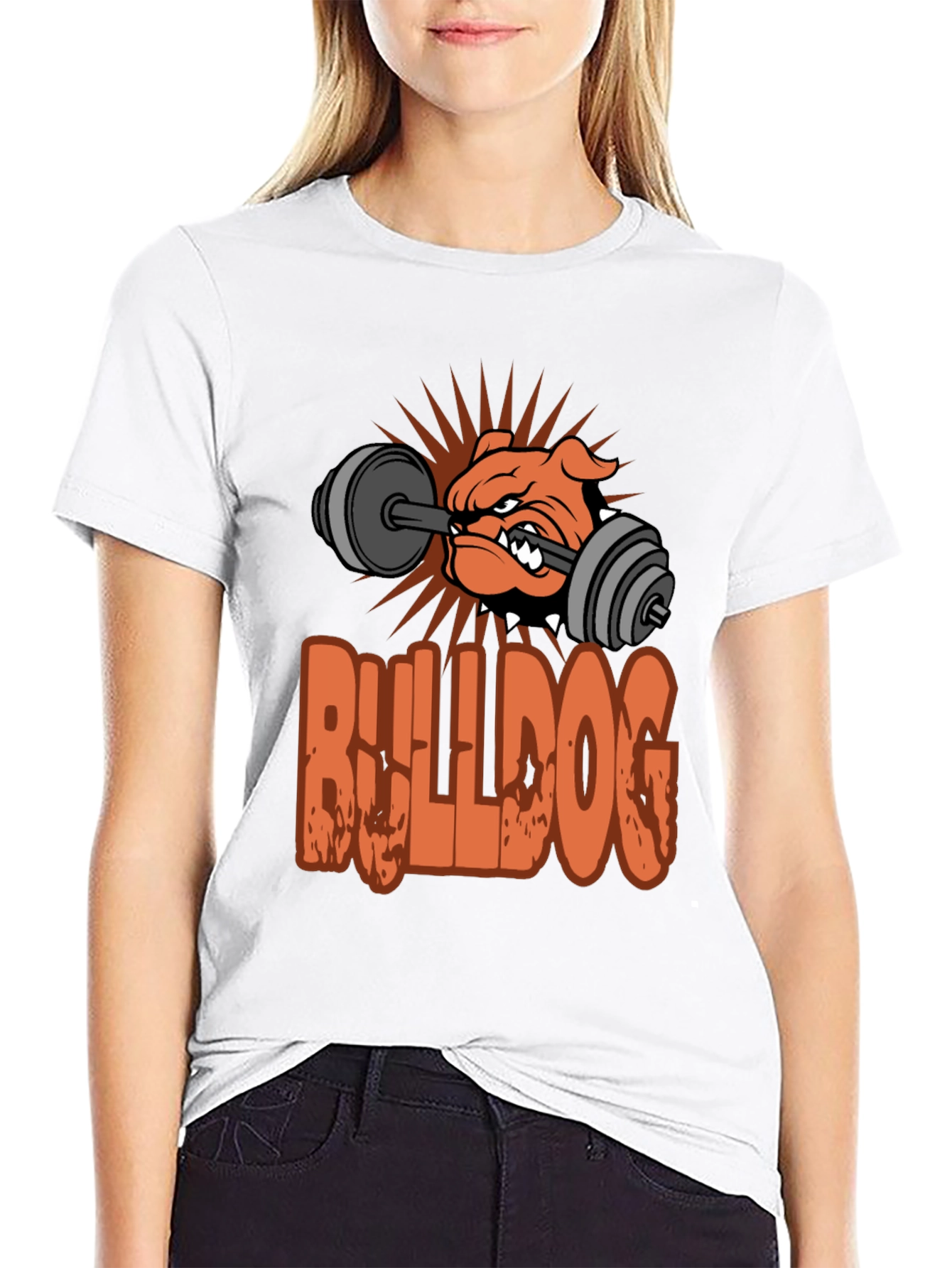 Bulldog Gym T-Shirt - Weightlifting Design