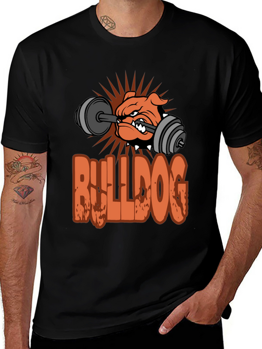Bulldog Gym T-Shirt - Weightlifting Design