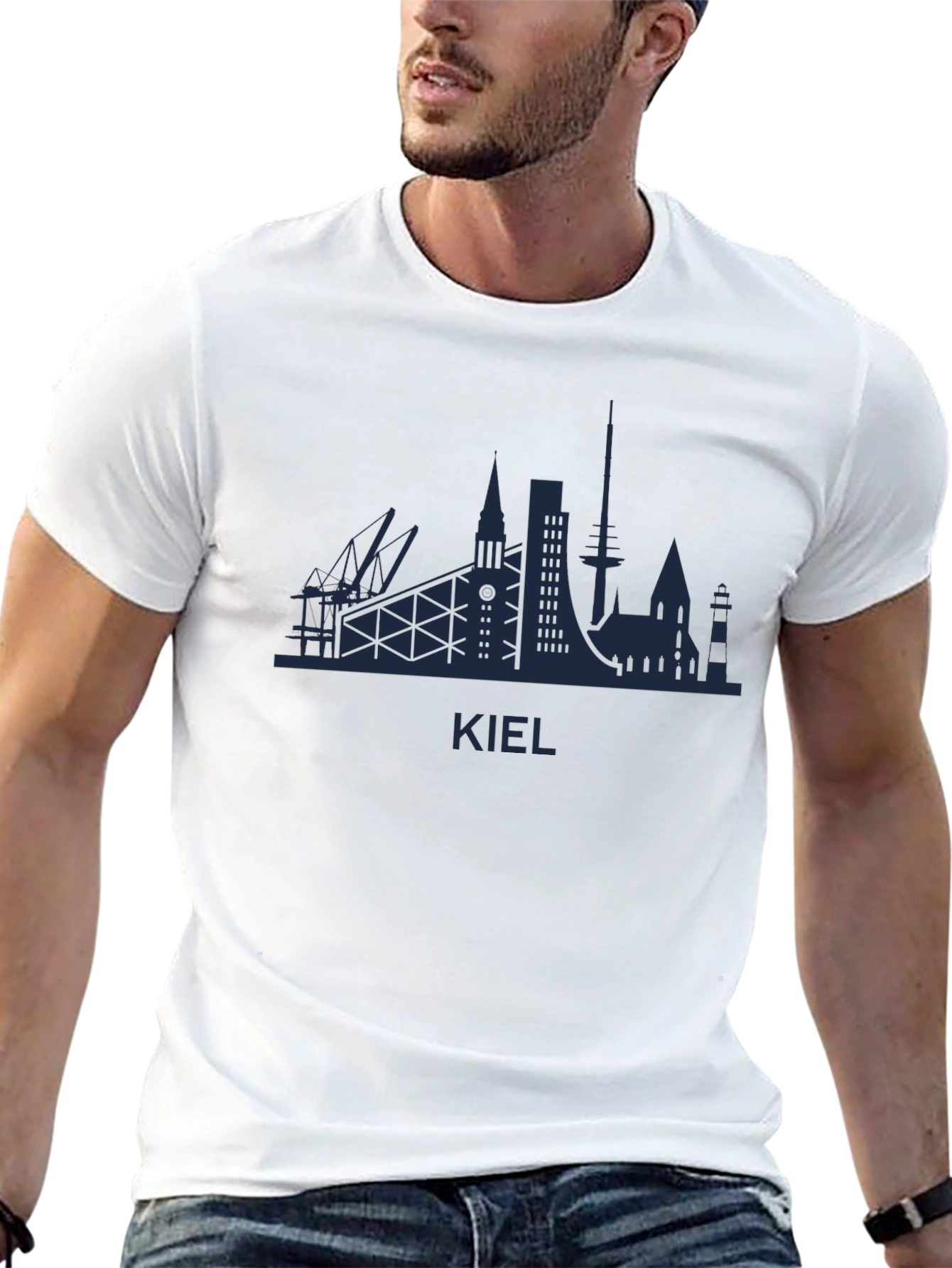 Kiel Skyline T-Shirt - Stylish City Silhouette Tee