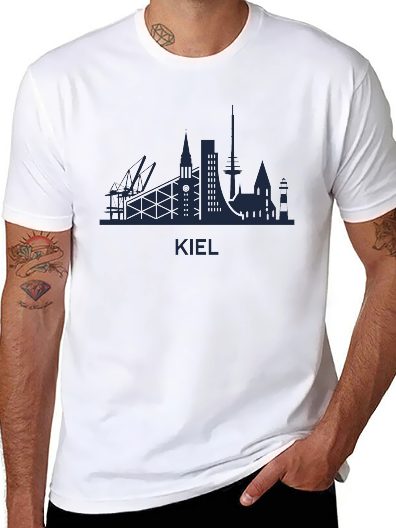 Kiel Skyline T-Shirt - Stylish City Silhouette Tee
