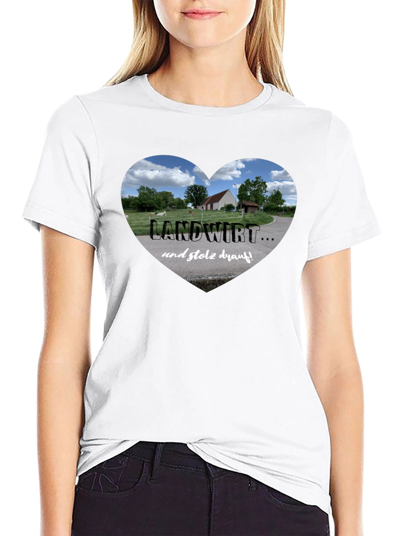 Landwirt Heart Graphic Tee - Proud Farmer T-Shirt
