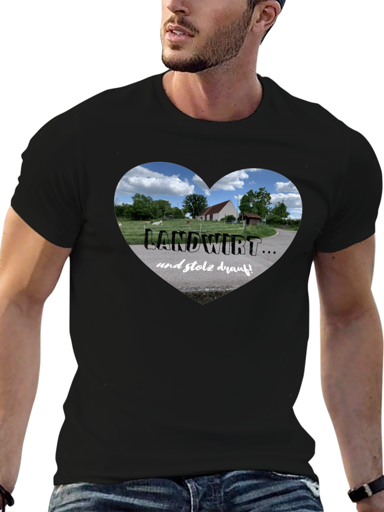 Landwirt Heart Graphic Tee - Proud Farmer T-Shirt