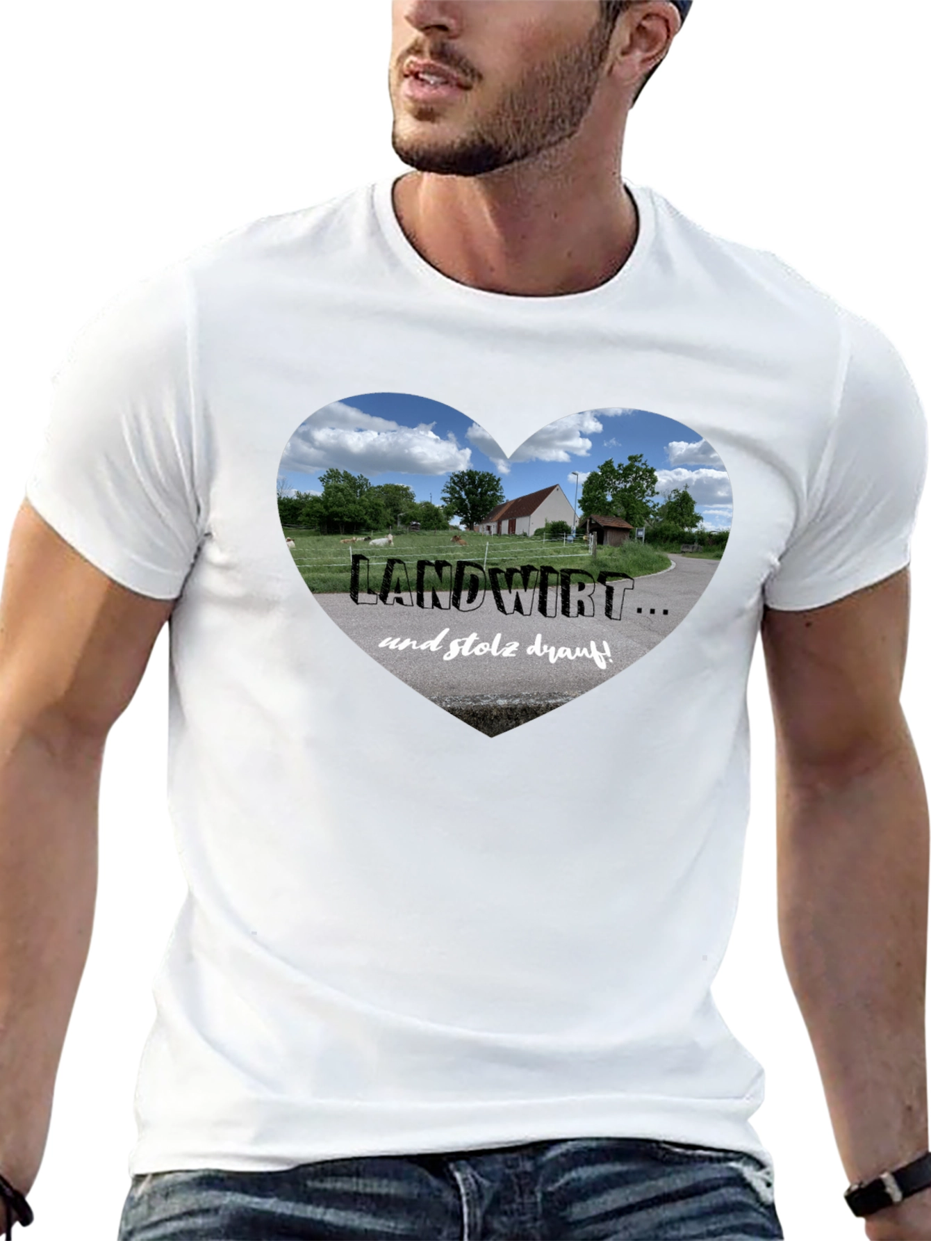 Landwirt Heart Graphic Tee - Proud Farmer T-Shirt