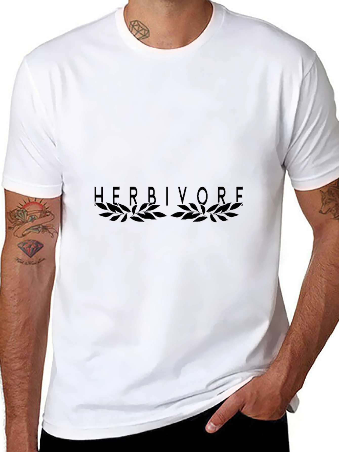 Herbivore Graphic T-Shirt - Black Casual Tee