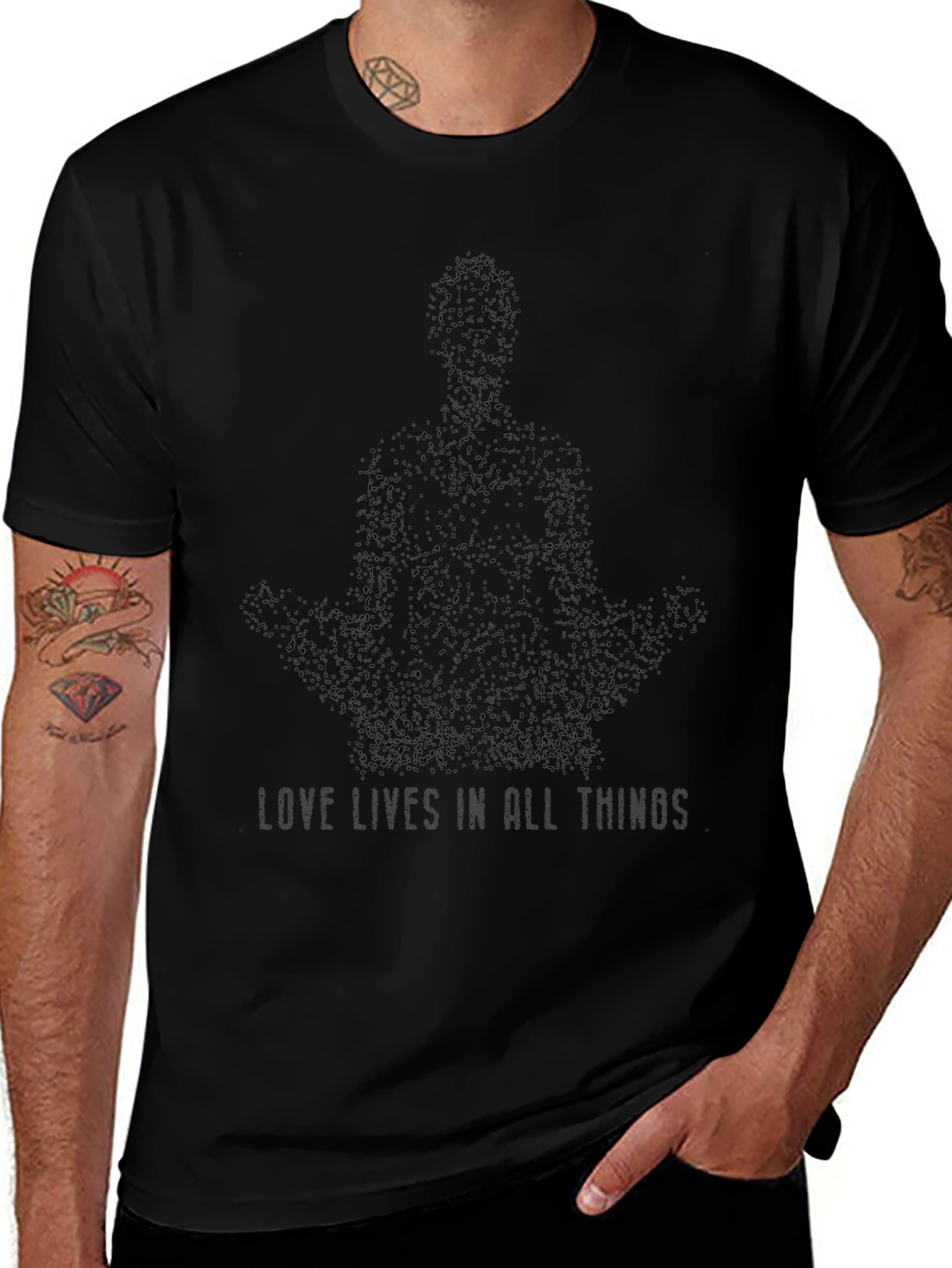 Love Lives in All Things Black T-Shirt
