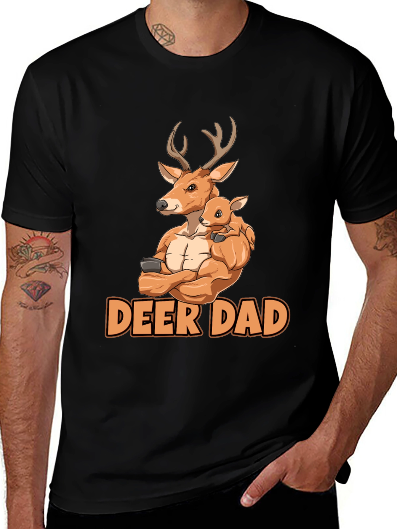 Deer Dad Graphic Tee - Fathers Day Gift