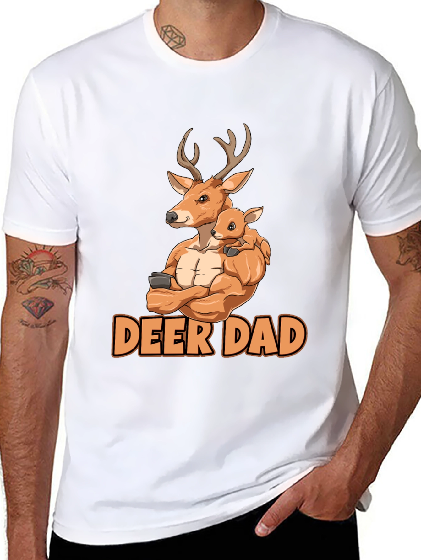 Deer Dad Graphic Tee - Fathers Day Gift
