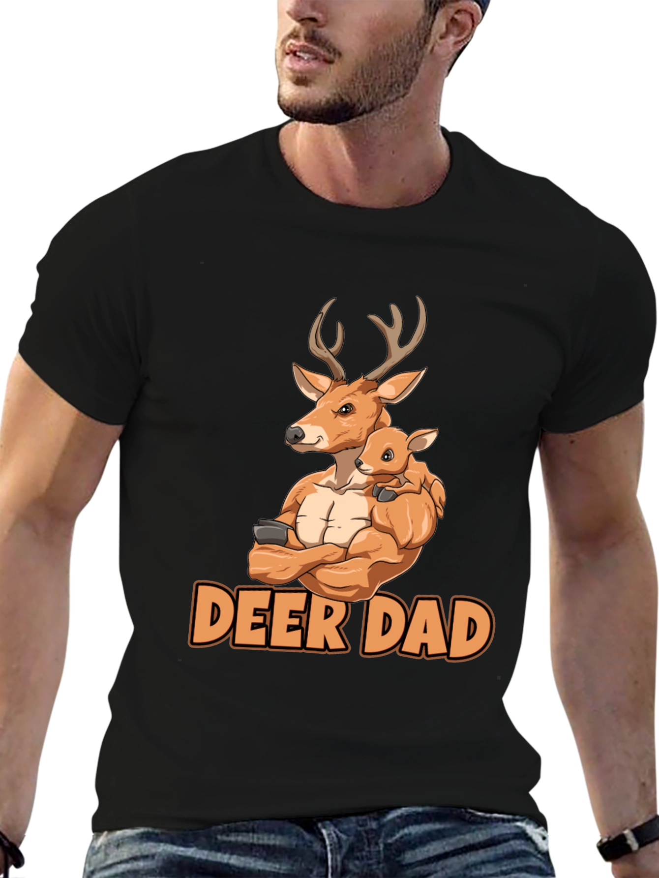 Deer Dad Graphic Tee - Fathers Day Gift