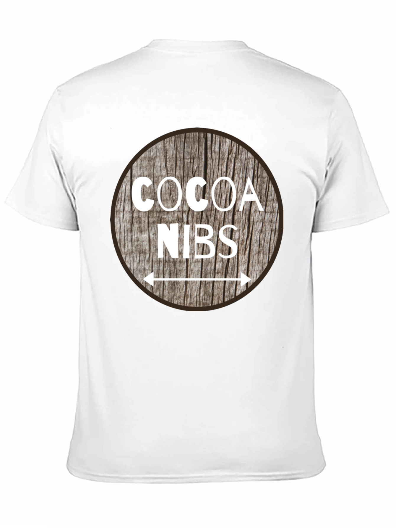 Cocoa Nibs Graphic T-Shirt - Wooden Style Print