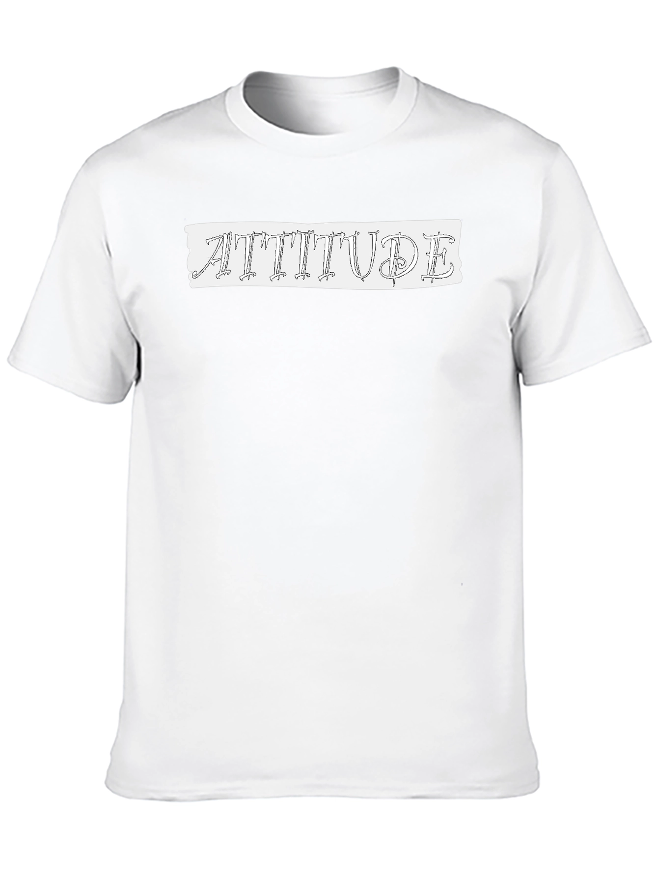 Attitude Graphic Print Mens Black T-Shirt