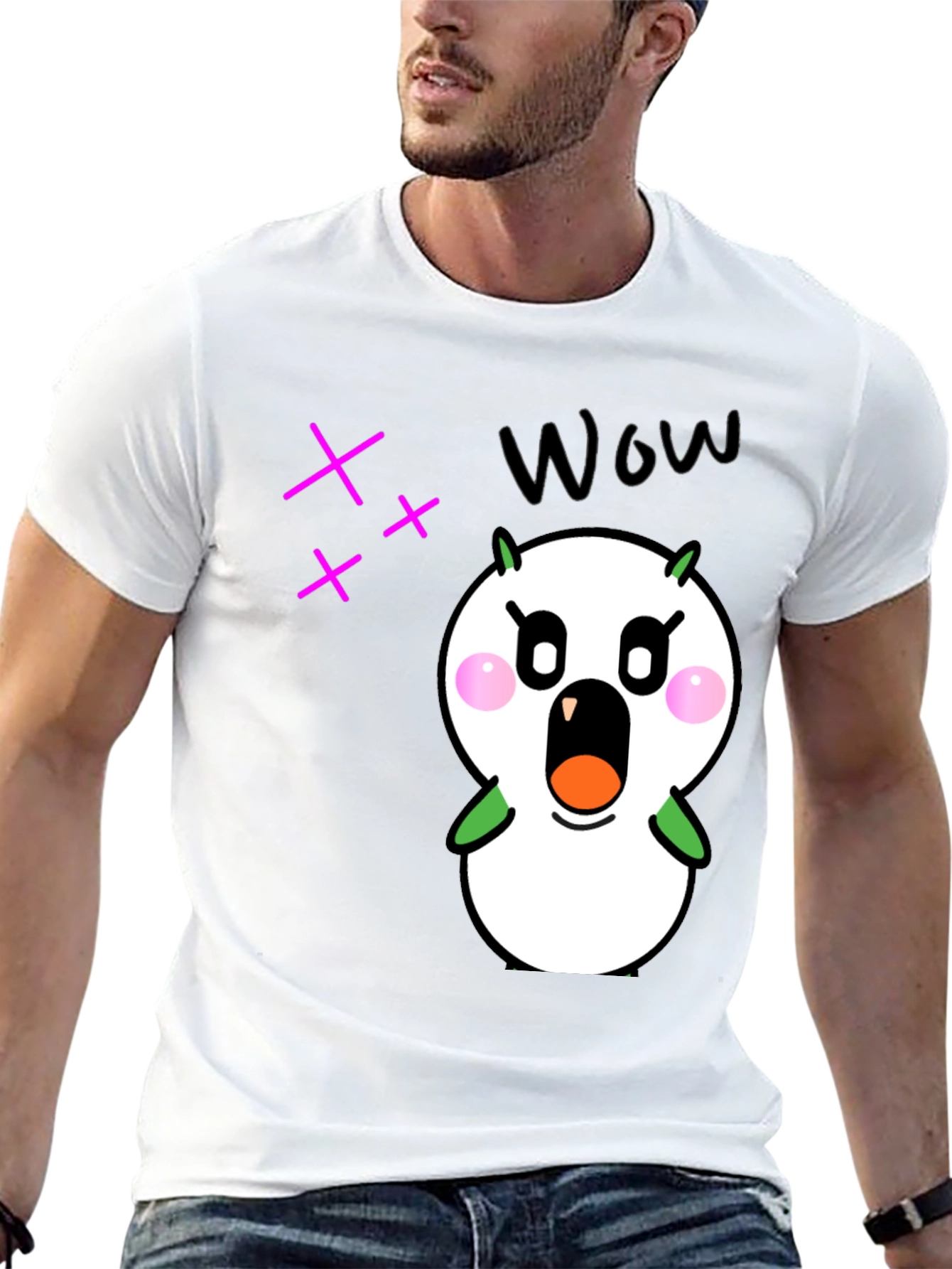 Funny Cartoon Character Graphic Black T-Shirt