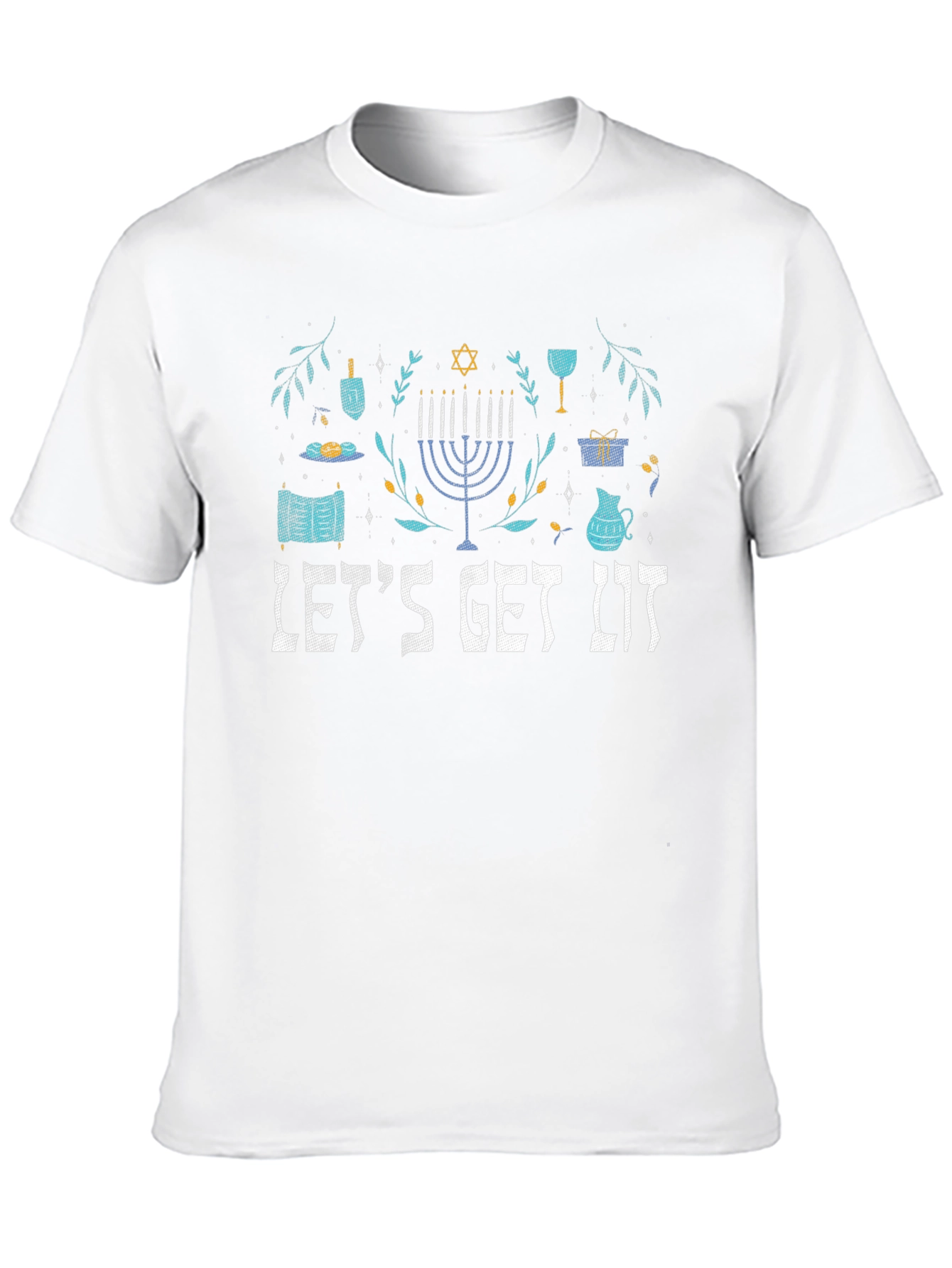 Hanukkah Lets Get Lit Graphic Tee