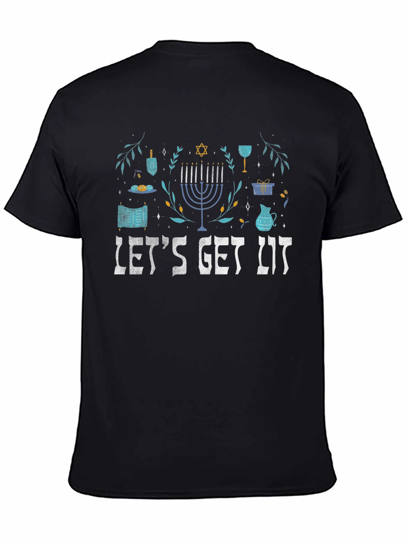 Hanukkah Lets Get Lit Graphic Tee