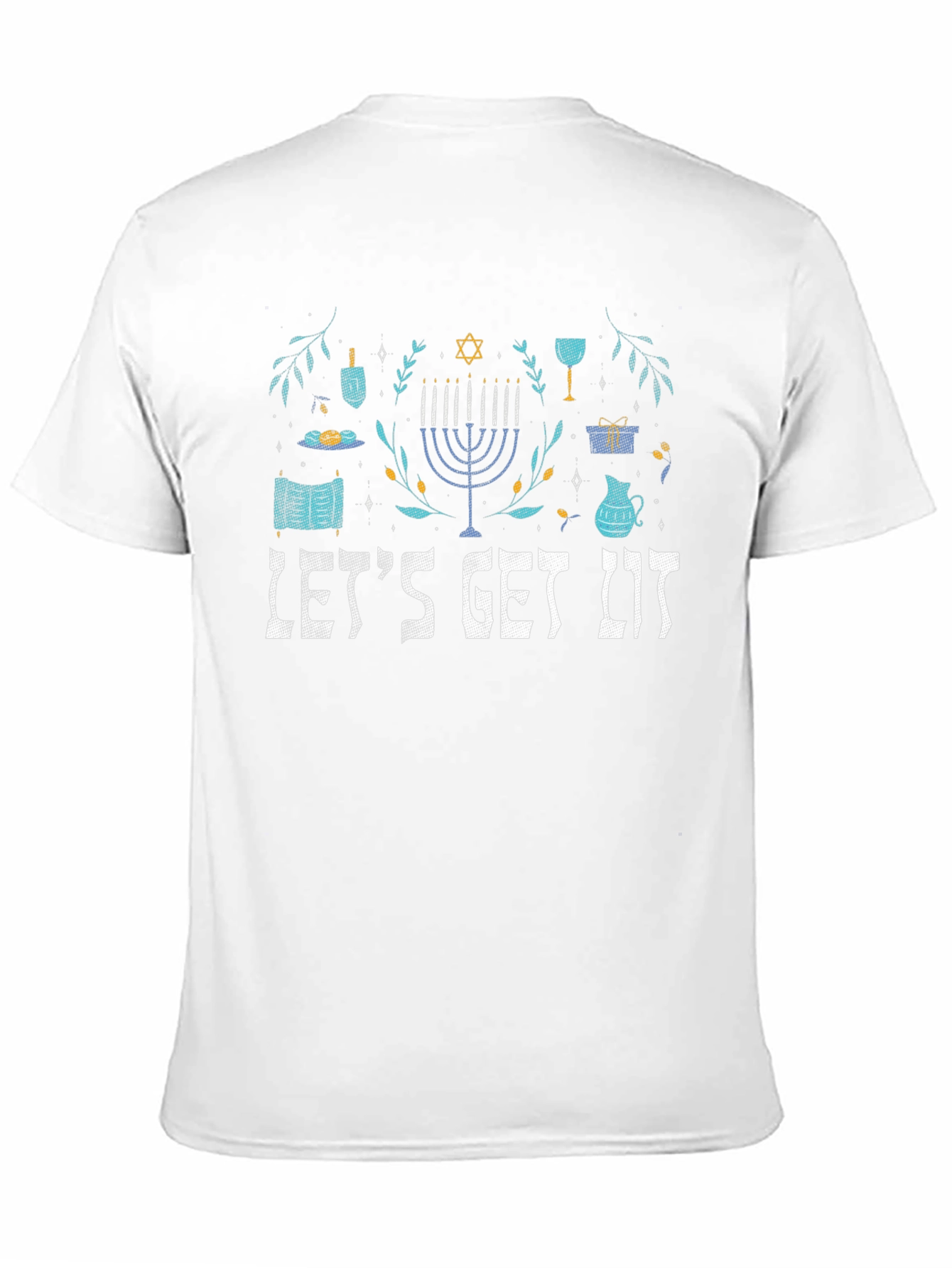 Hanukkah Lets Get Lit Graphic Tee