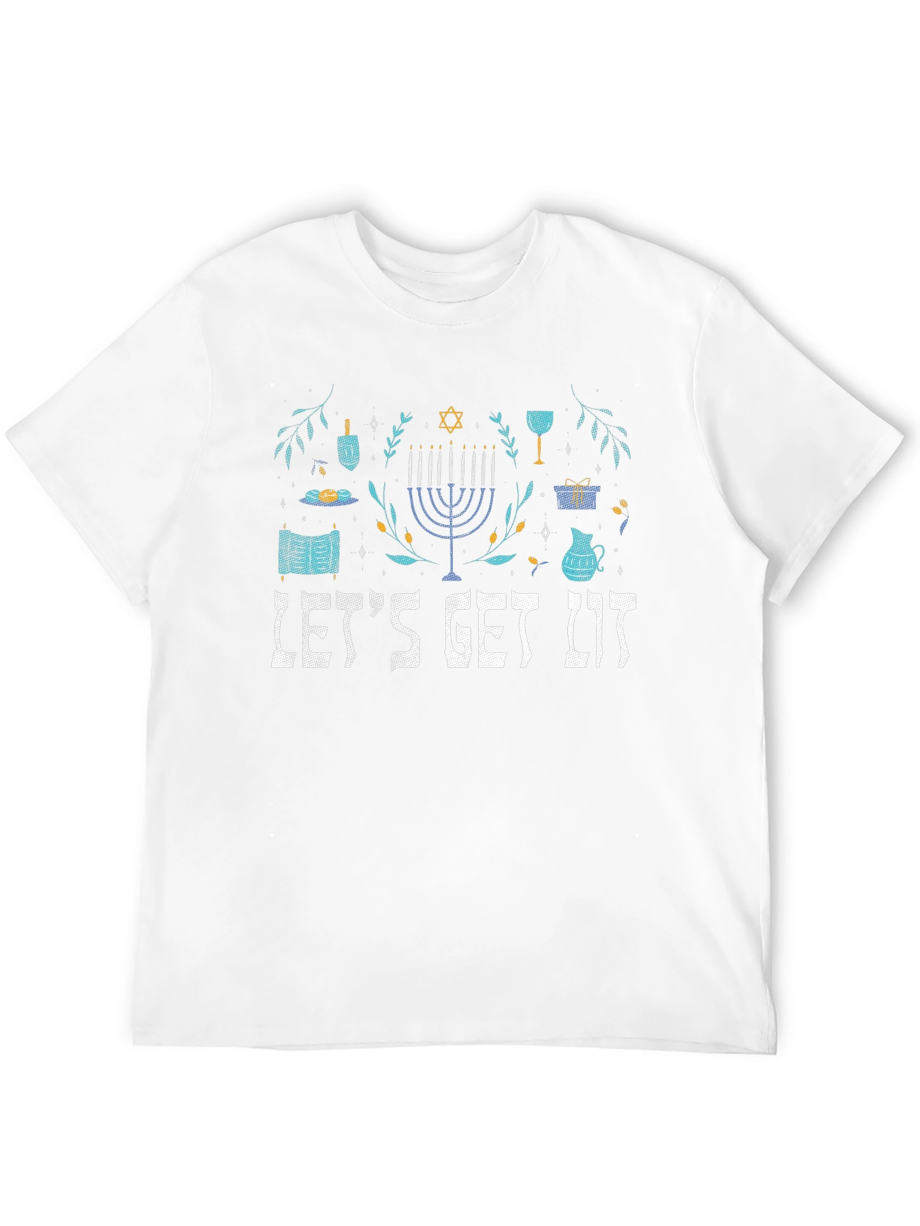 Hanukkah Lets Get Lit Graphic Tee