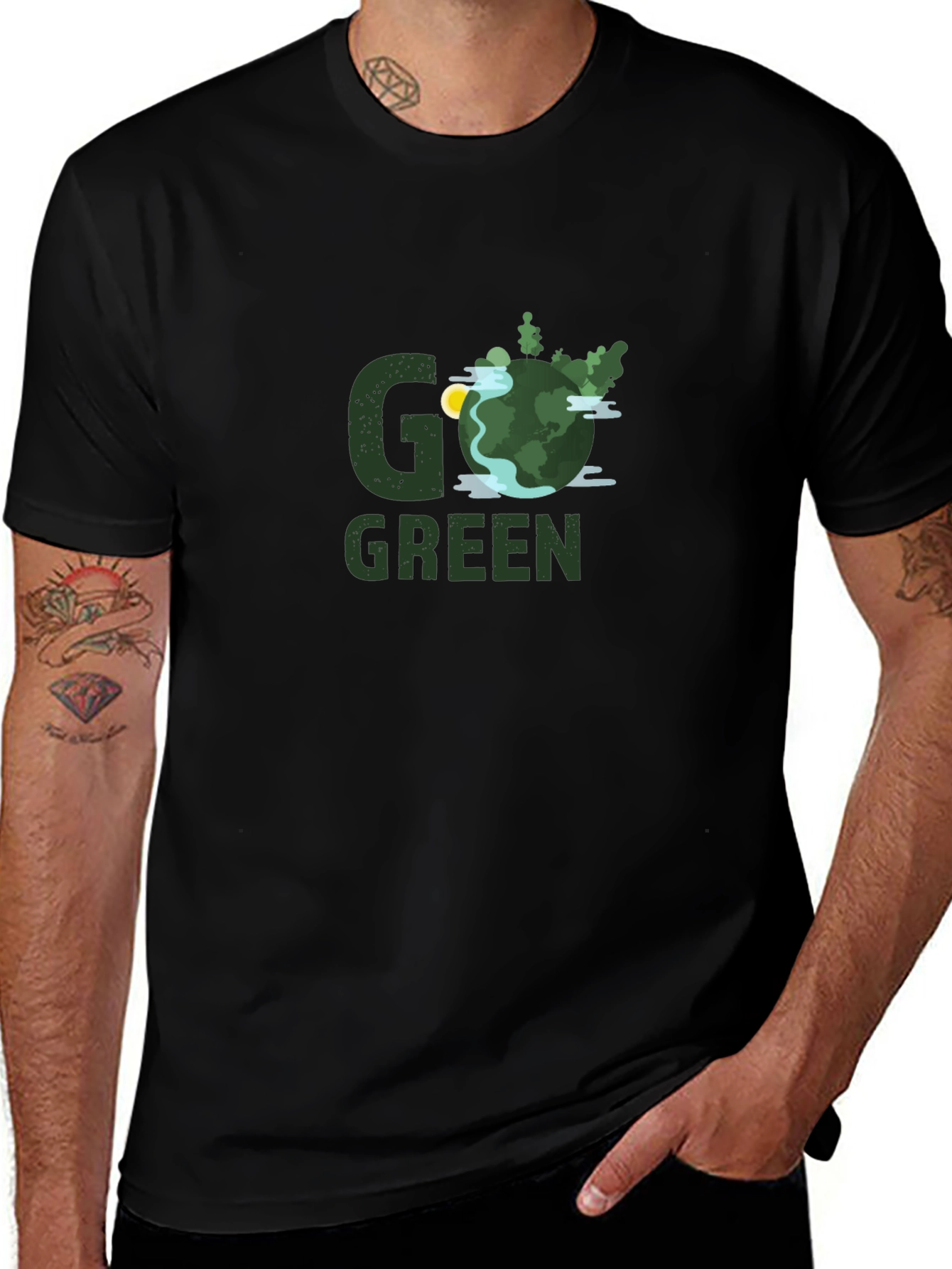 Go Green Graphic Tee - Eco-Friendly Design