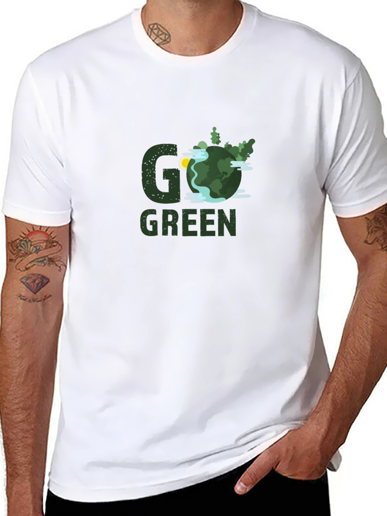 Go Green Graphic Tee - Eco-Friendly Design