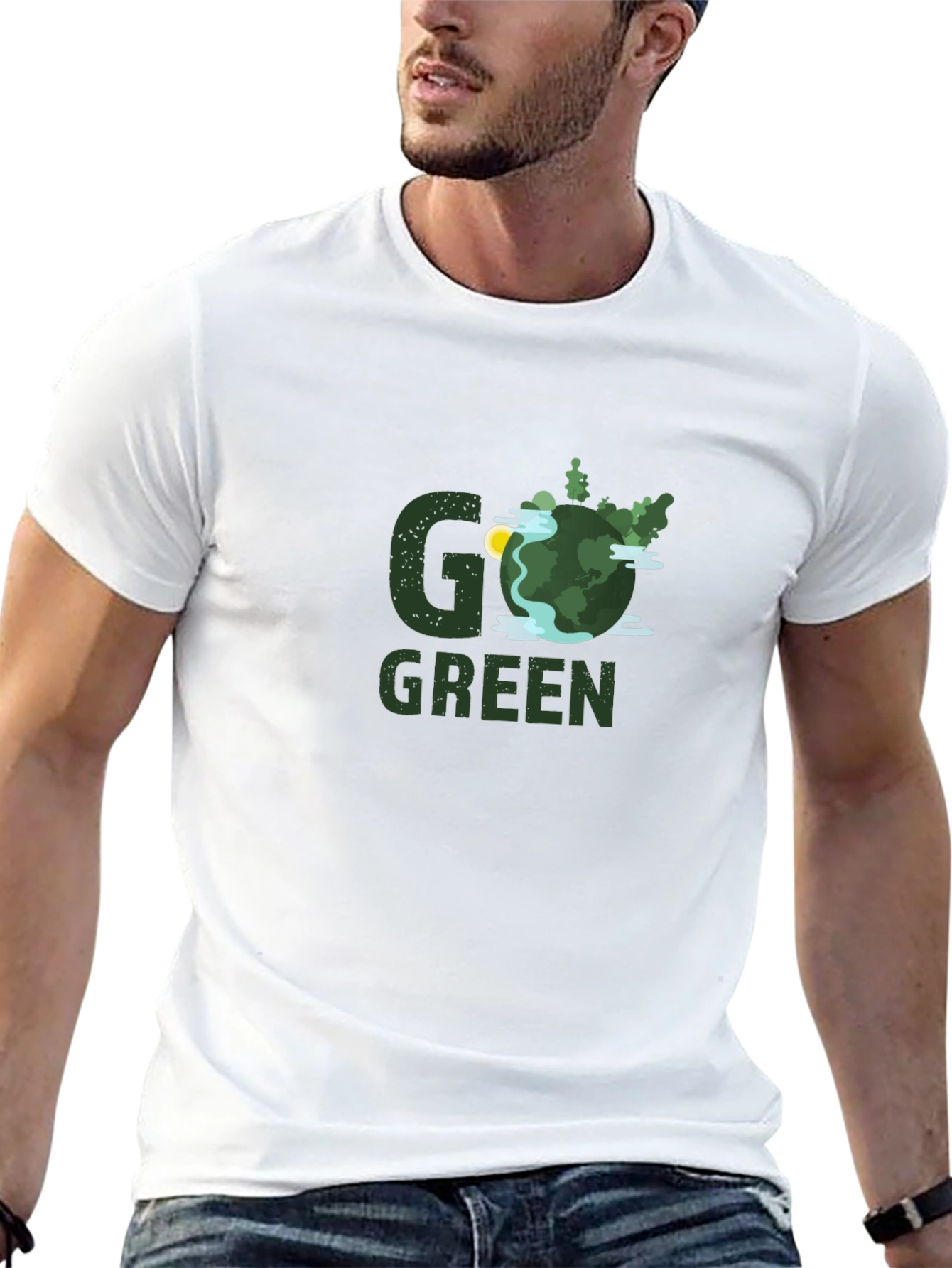 Go Green Graphic Tee - Eco-Friendly Design