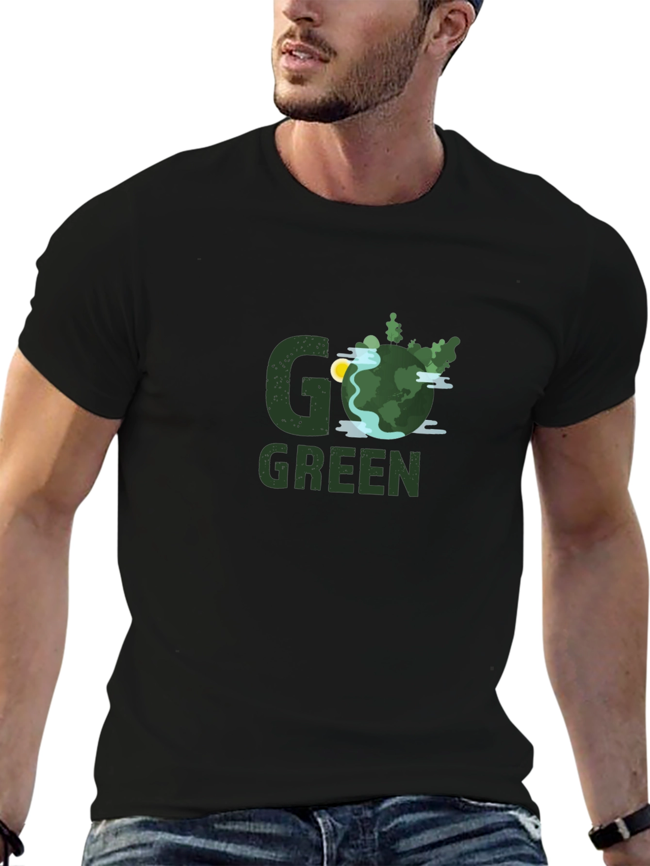 Go Green Graphic Tee - Eco-Friendly Design
