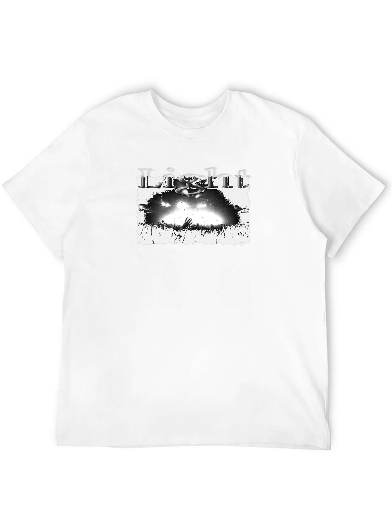 Light Graphic Print Black T-Shirt