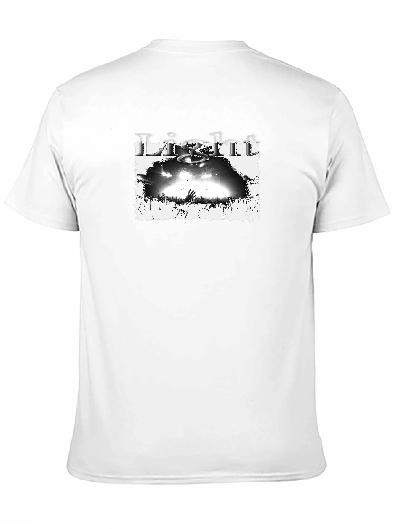 Light Graphic Print Black T-Shirt