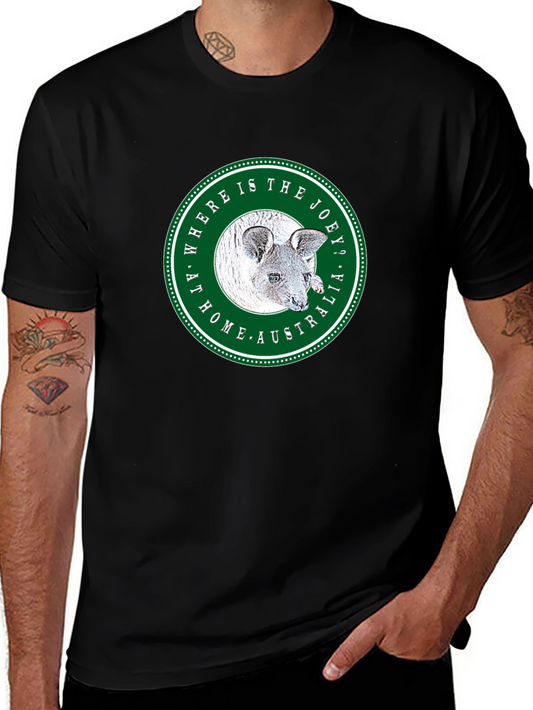 Where Is The Joey? T-Shirt - At Home Australia - Black