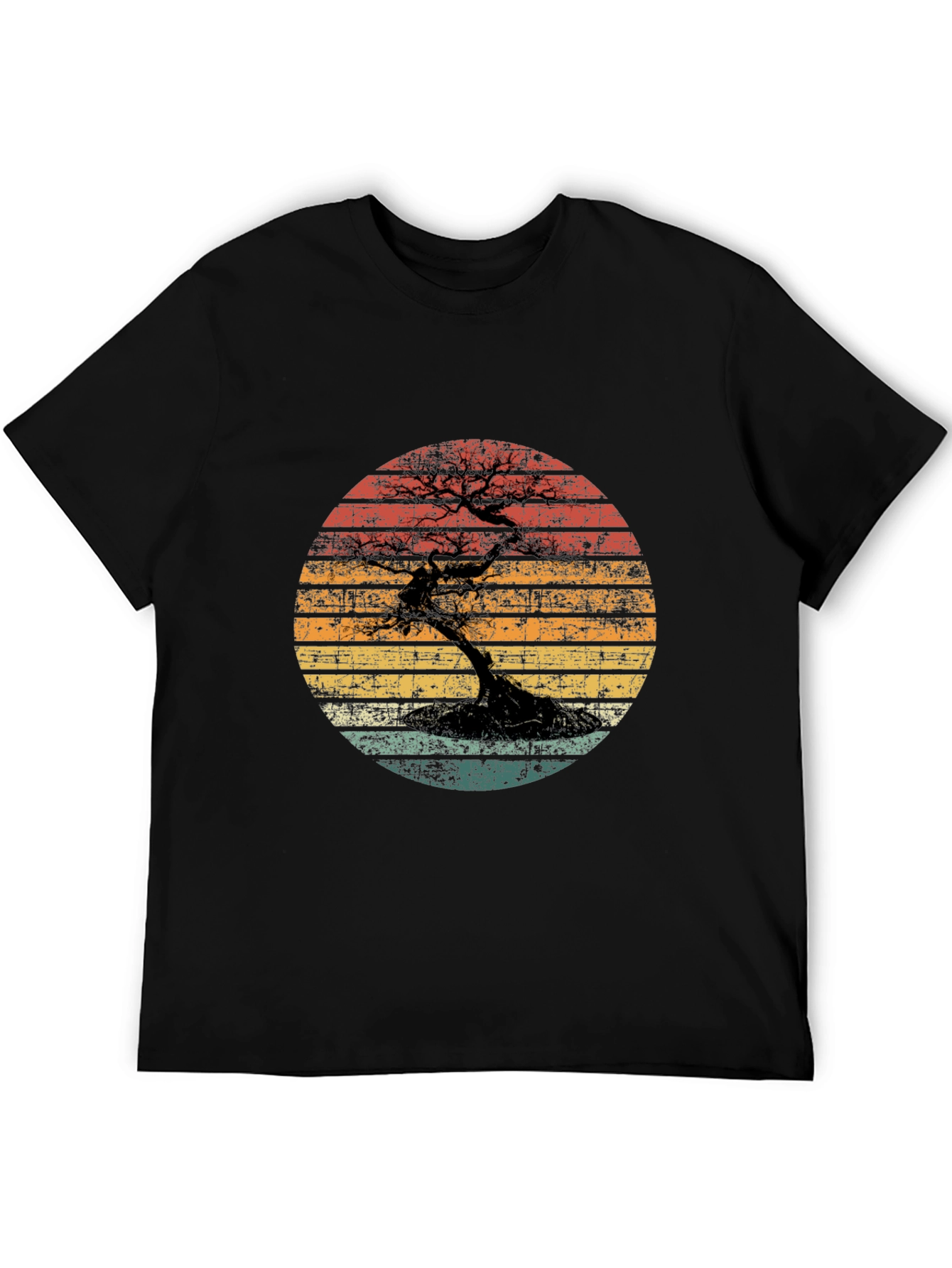Bonsai Sunset Graphic Tee - Unique Design