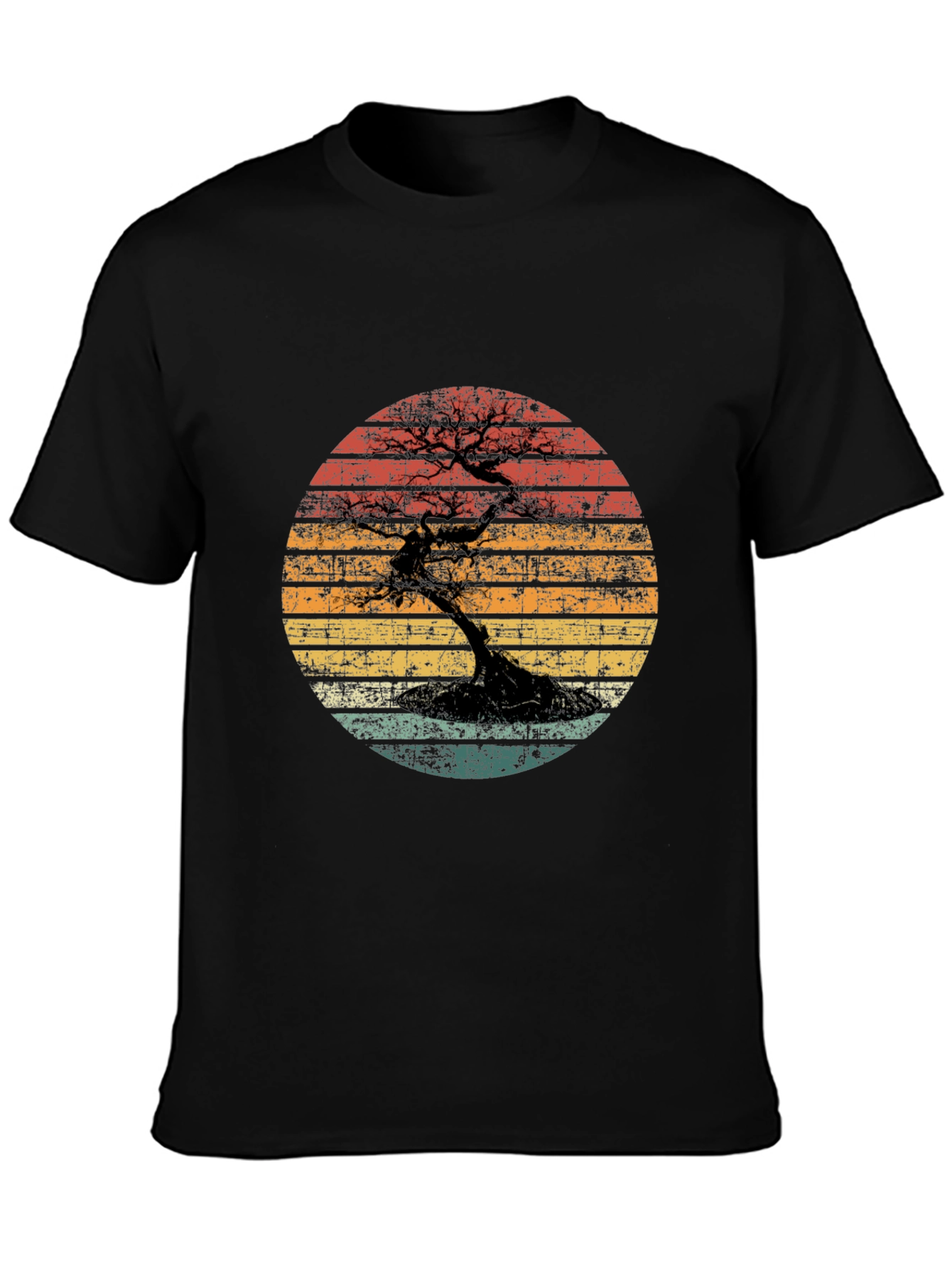 Bonsai Sunset Graphic Tee - Unique Design