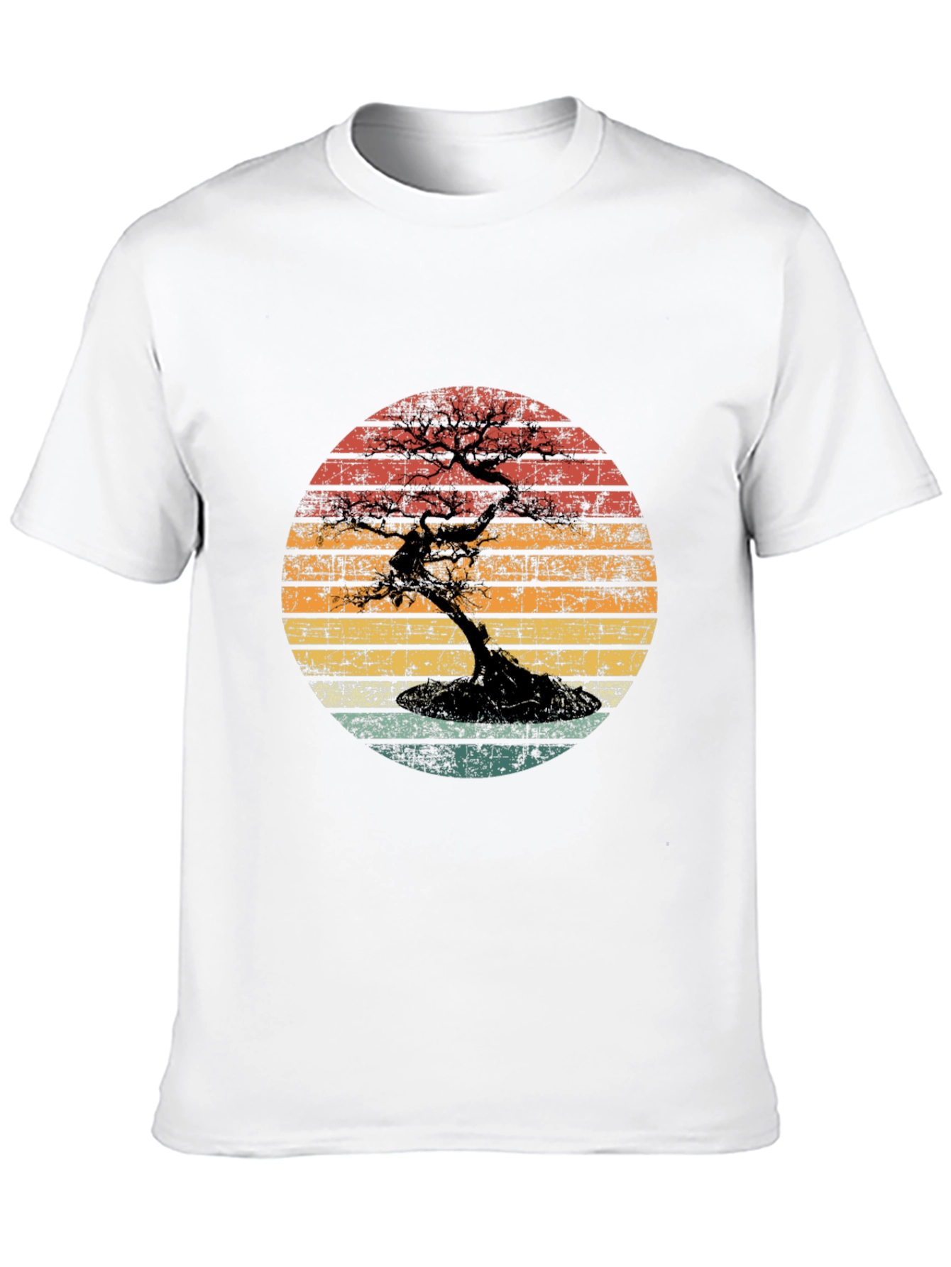 Bonsai Sunset Graphic Tee - Unique Design