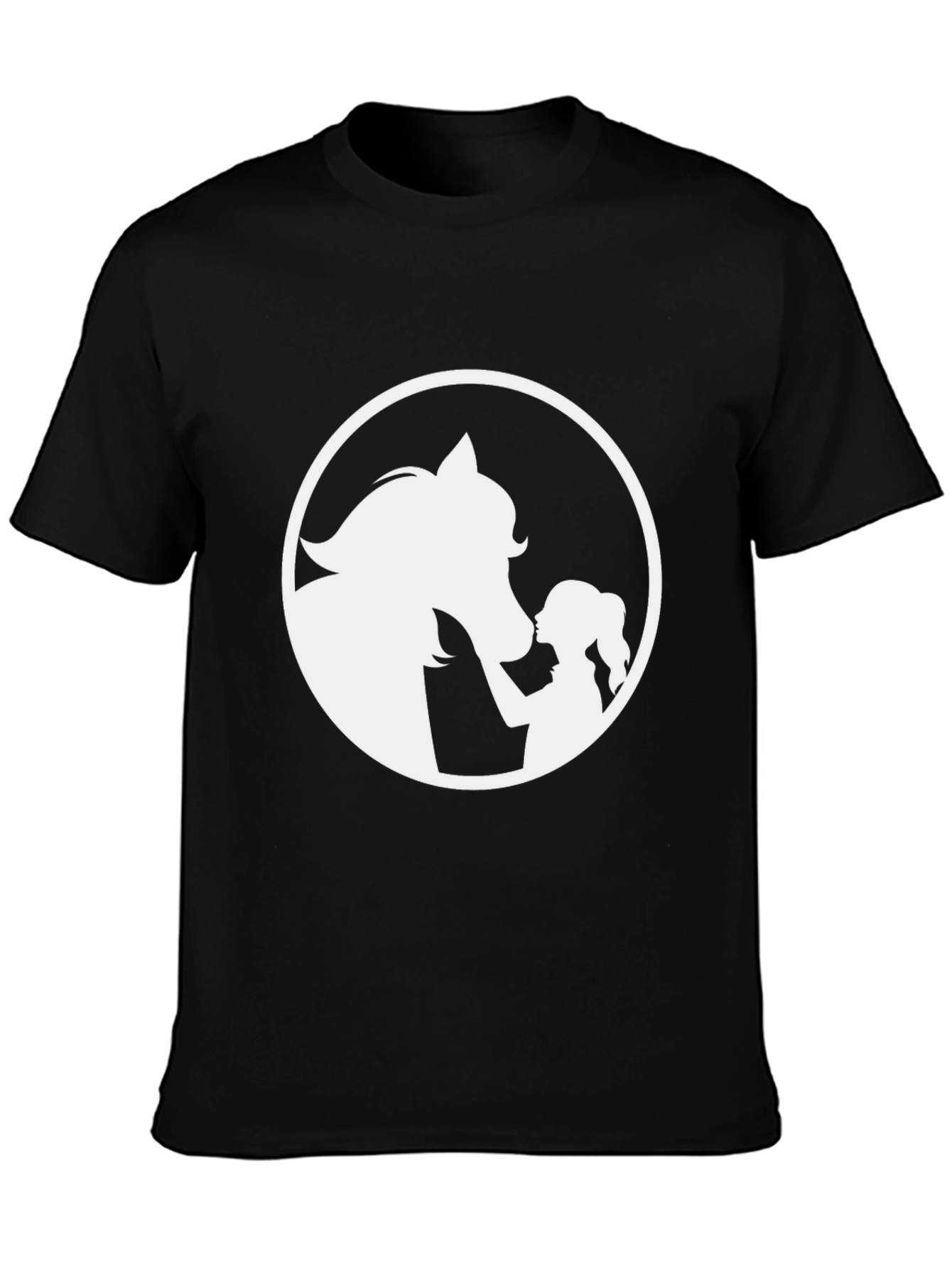 Horse & Girl Graphic Tee - Black