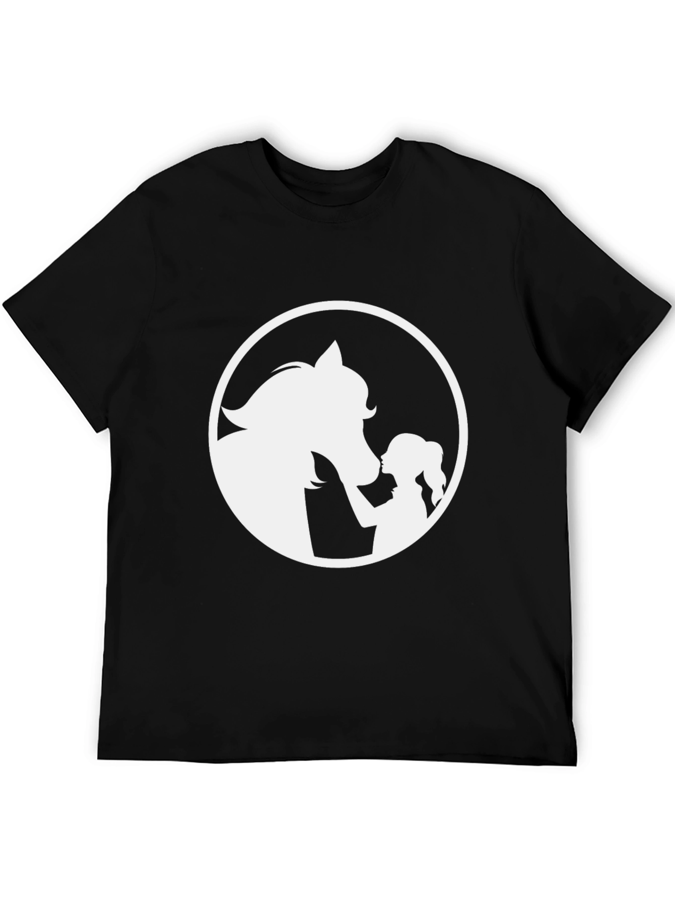 Horse & Girl Graphic Tee - Black